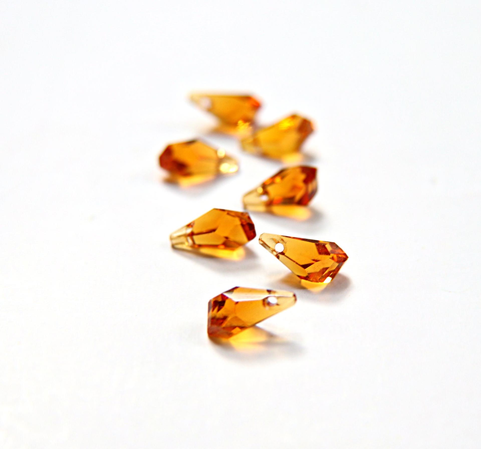 13mm 6015 Swarovski Pendants (10 Colors) Fancy Polygon Teardrop drop Pendant 2/6/12/36 Pieces
