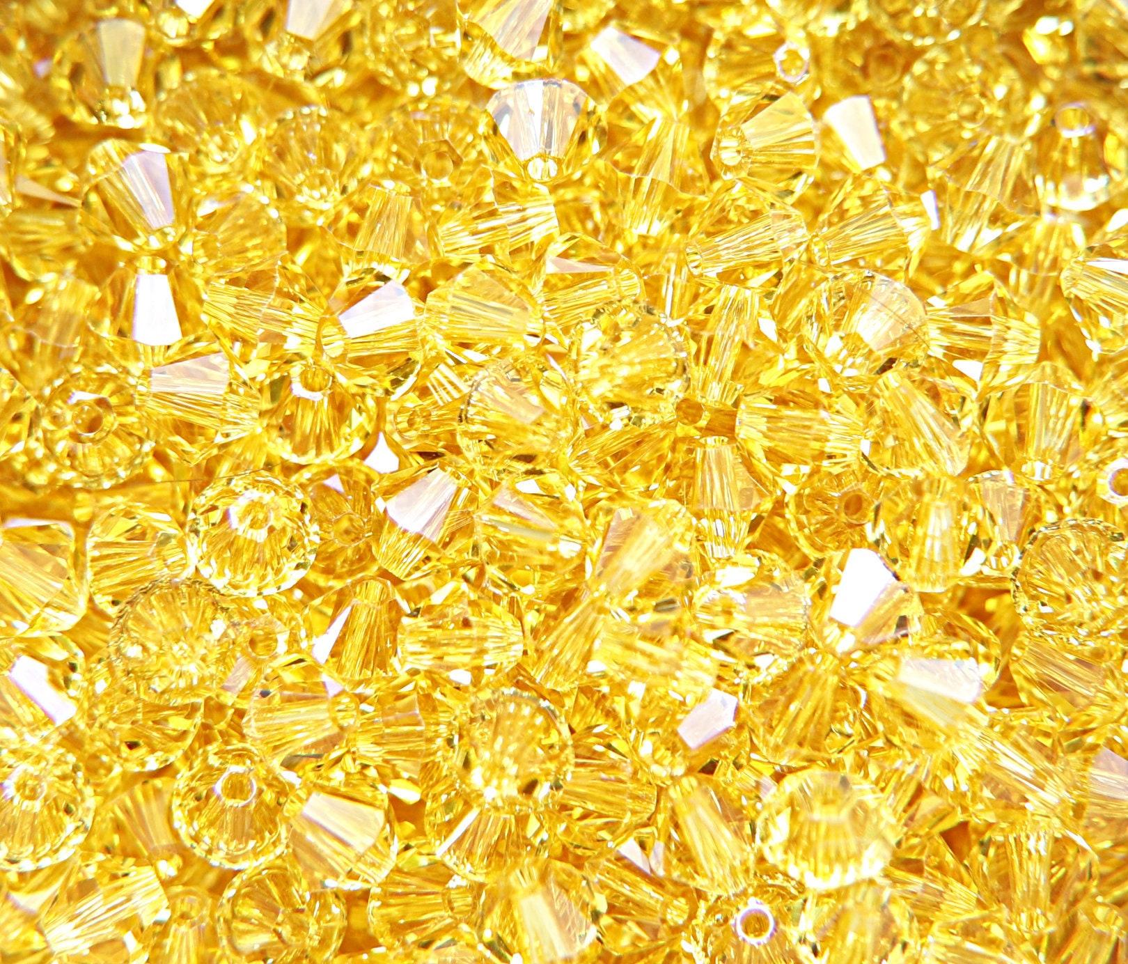 3mm Citrine Swarovski Bicone beads 36/72/144/432/720 Pieces (249) Jewelry findings, embroidery materials, jewelry making, craft supplies
