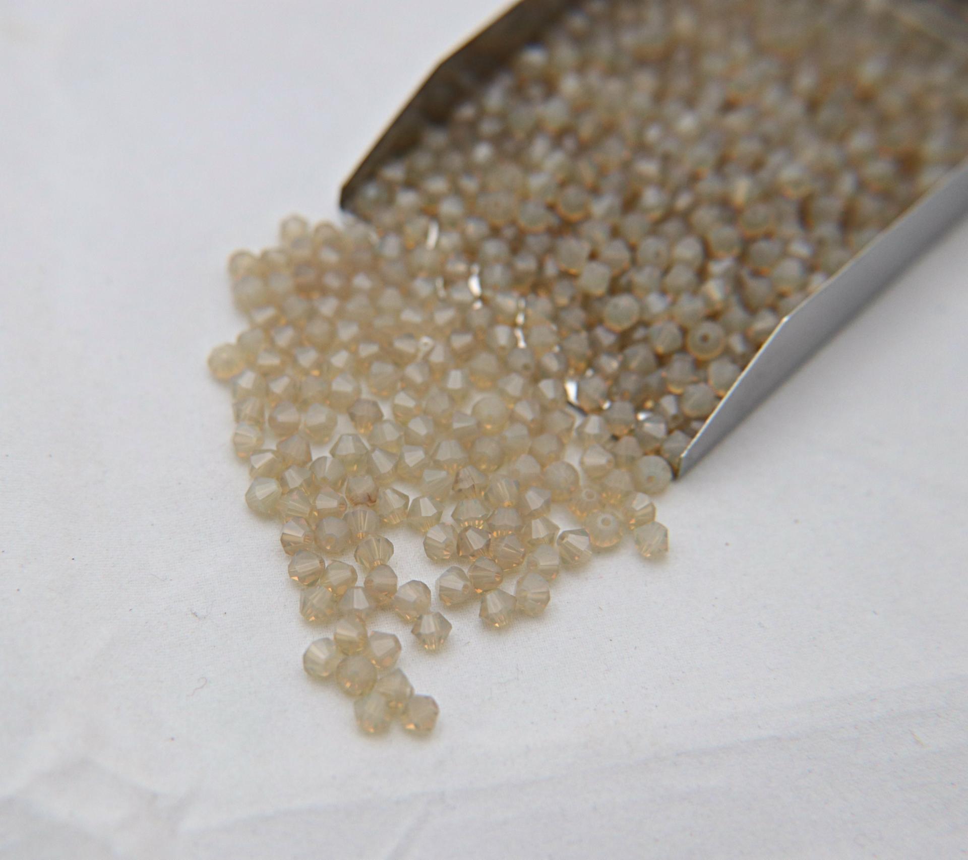 4/5mm Sand Opal Swarovski Bicone Beads 12/36/72/144/432/720 Pieces (287) embroidery materials, rare jewelry findings