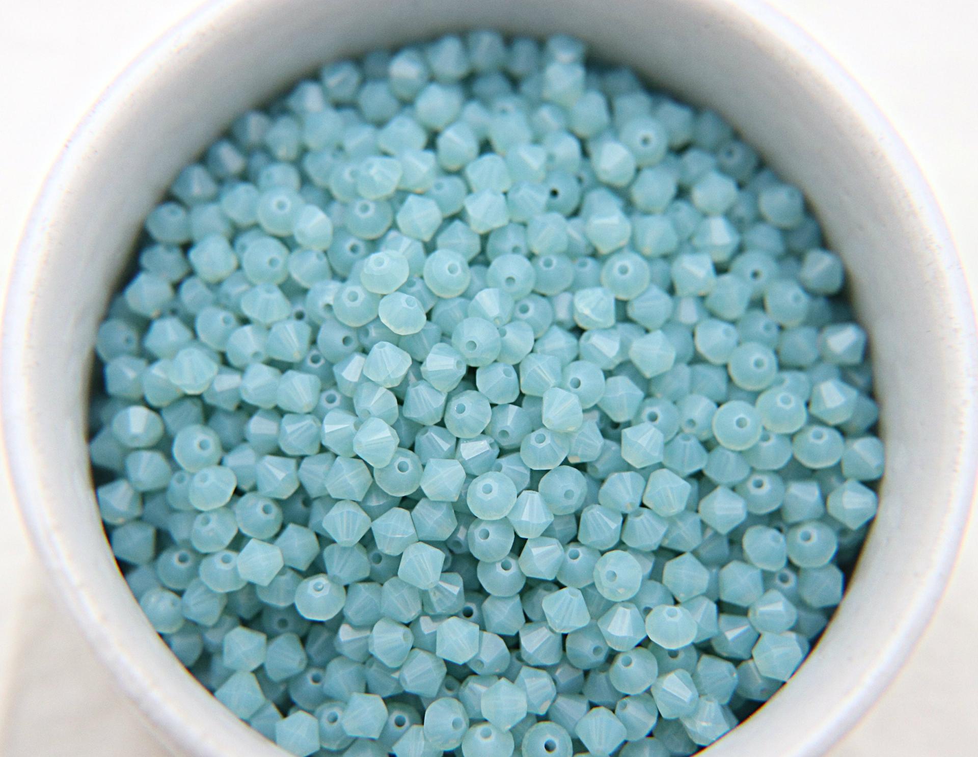 4mm Pacific Opal Swarovski Bicone Cuts 36/72/144/432/720 Pieces loose beads (390) embroidery materials, couture beading