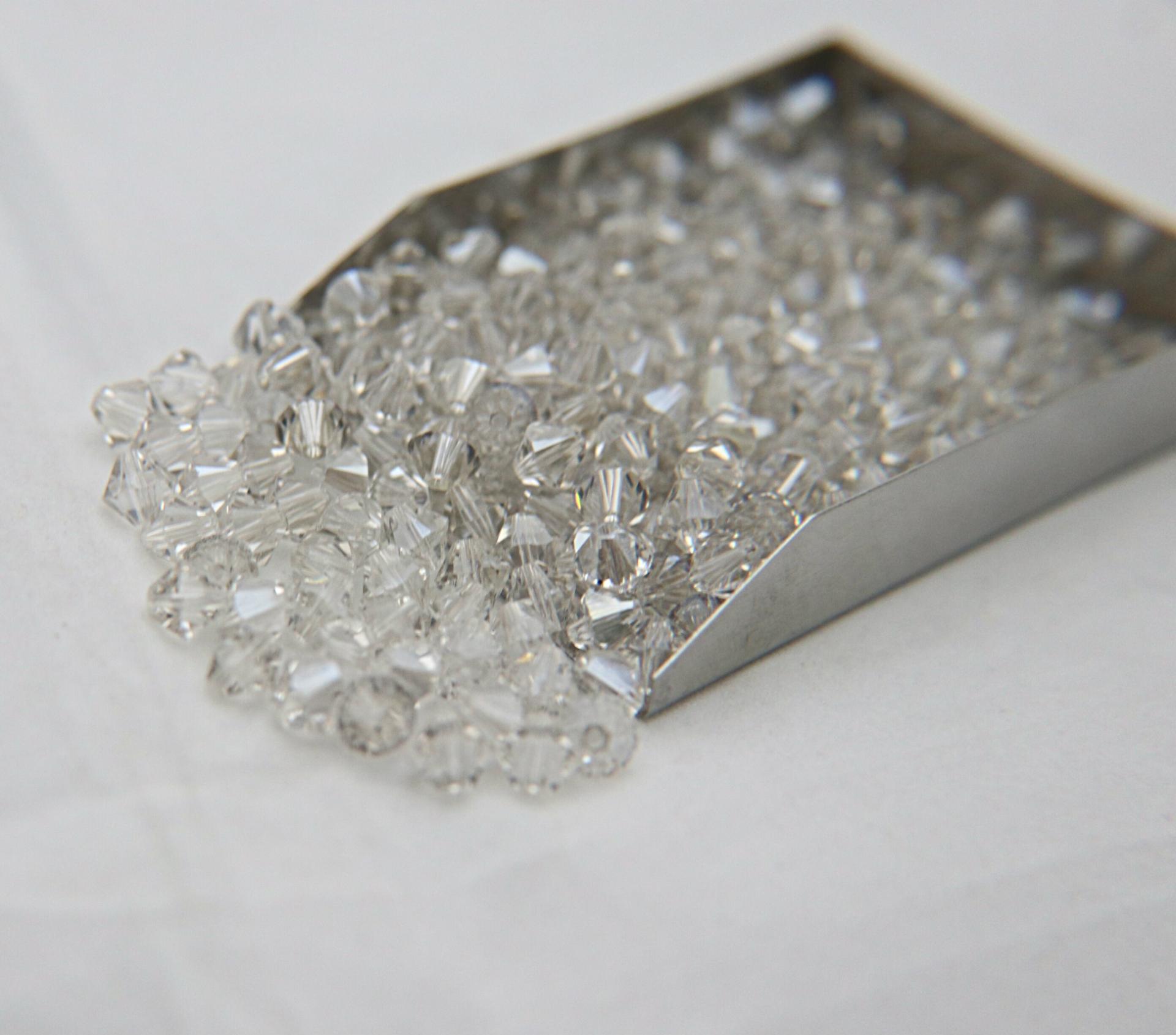 6mm Crystal Silver Shade Swarovski Bicone Cuts 12/36/72/144/288 Pieces (234) jewelry making/embroidery materials / premium vintage materials