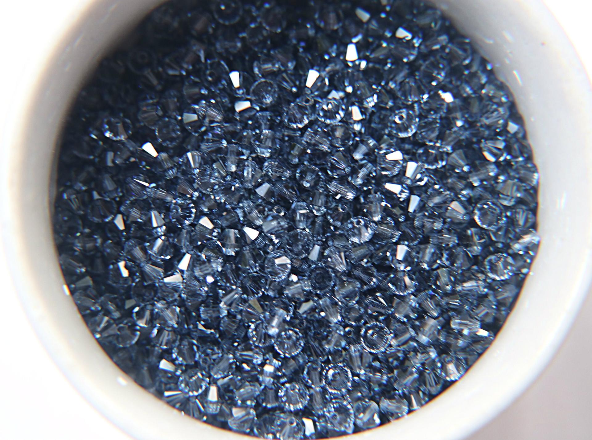 4mm Denim Blue Swarovski Bicone loose beads 36/72/144/432/720 Pieces (515) jewelry making, embroidery materials, premium supply, rare beads