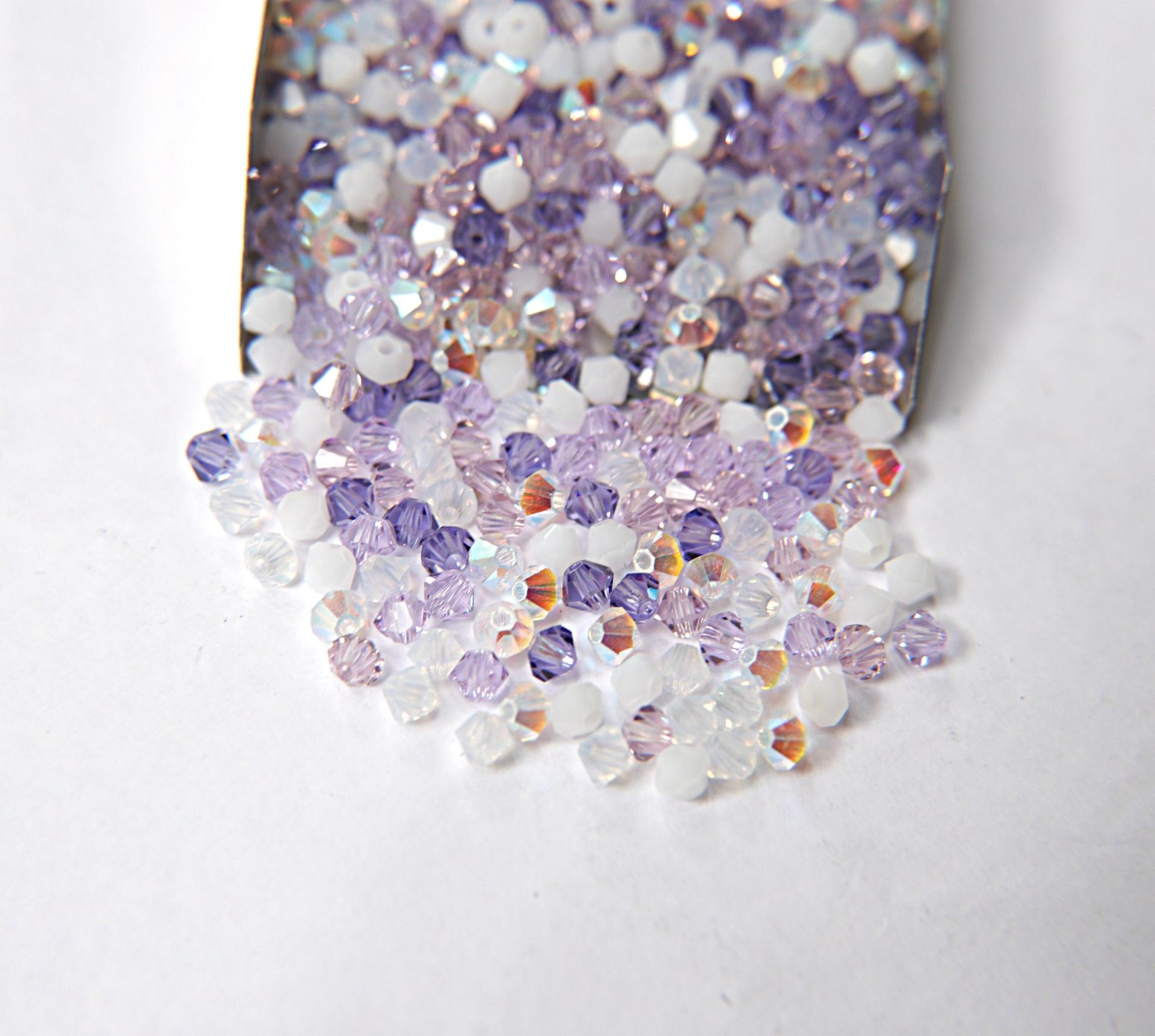 3/4mm Dichondra Designer Mixes Swarovski Bicone beads 36/72/144/432/720 Pieces loose beads, mix beads, embroidery materials, craft supplies