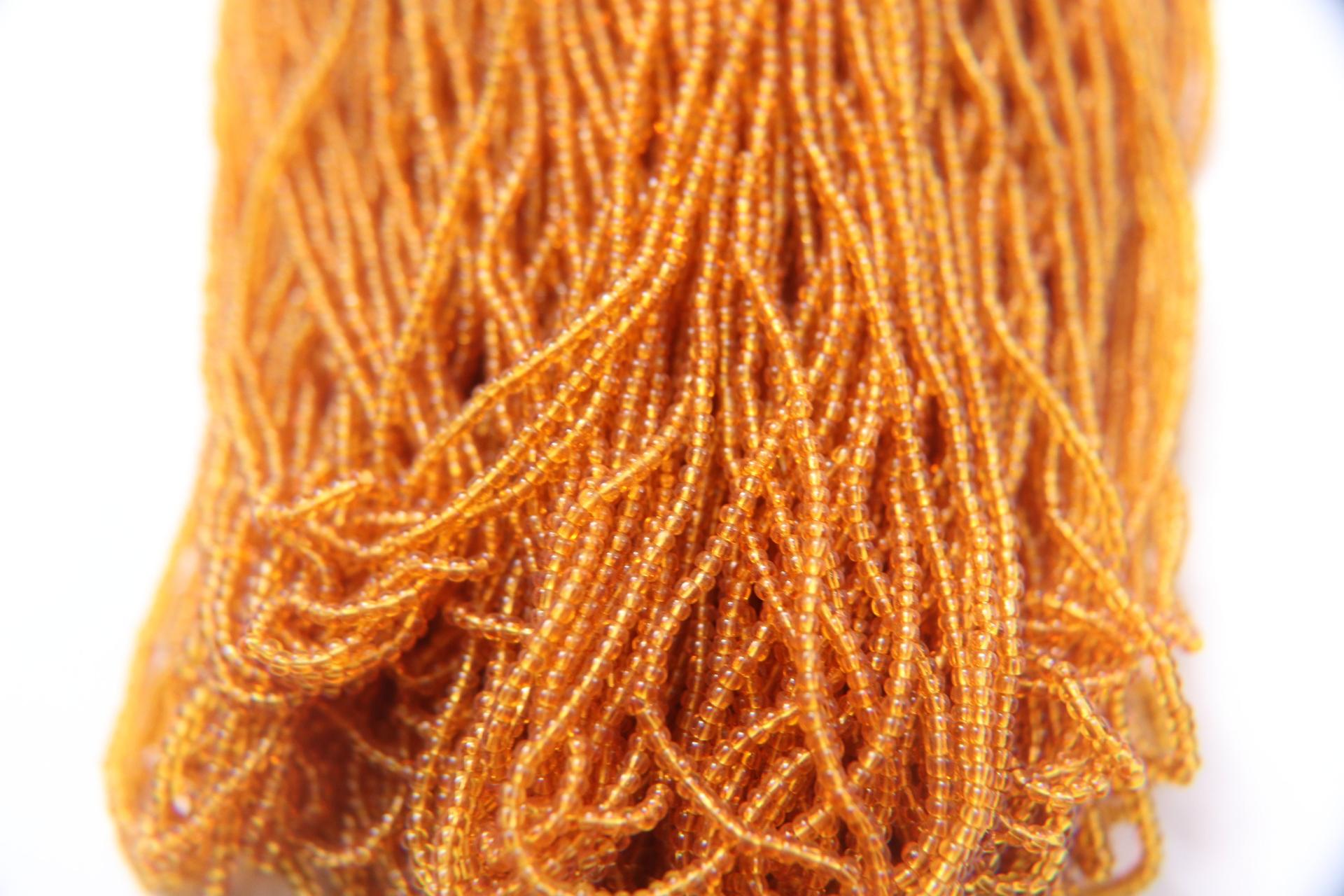 11/0 Czech Seed Bead Transparent Topaz 1/5/25/50/100 Full hanks Preciosa Ornella loose beads, mix beads, embroidery materials, craft supply
