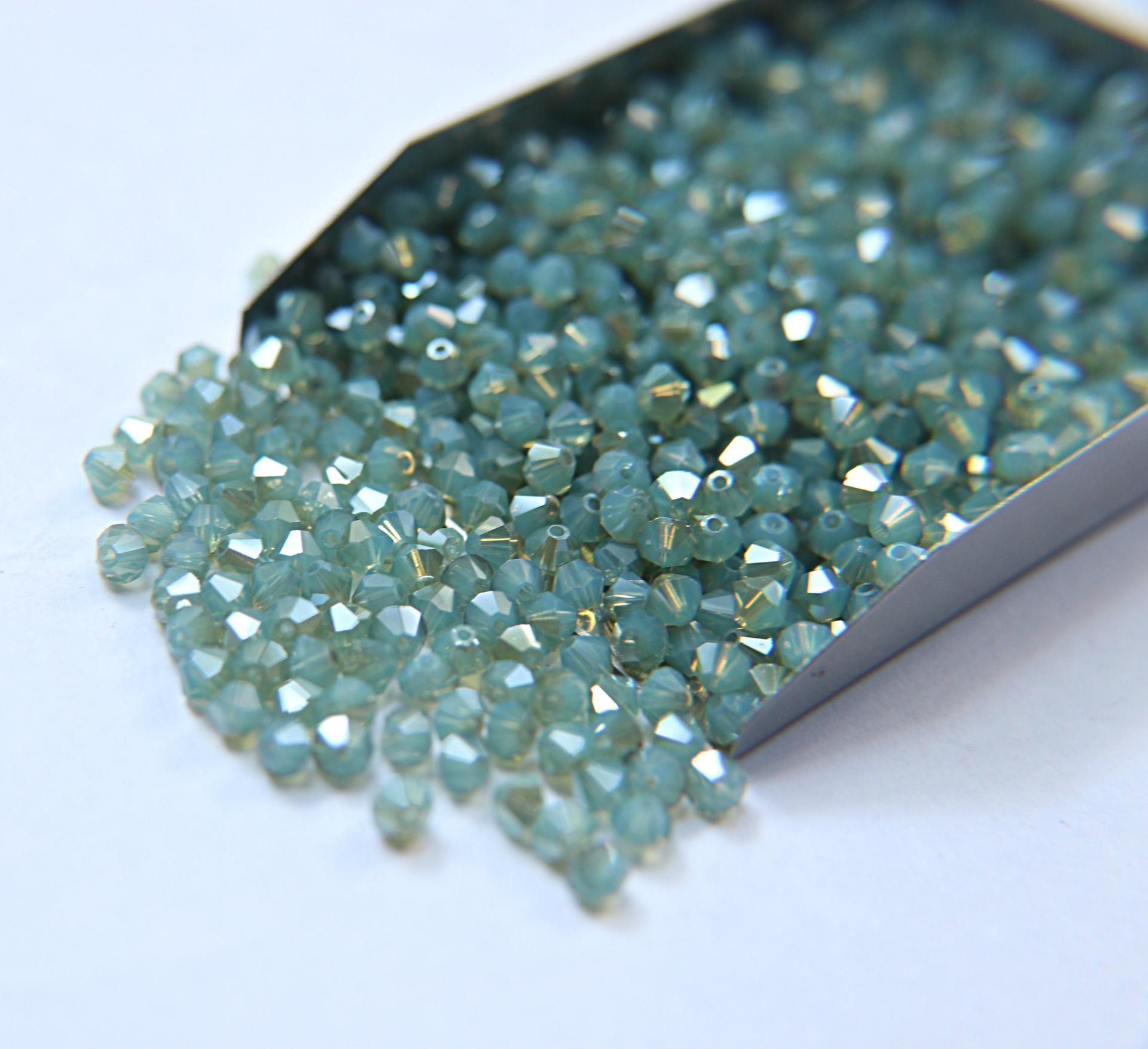 4mm Pacific Opal Satin Swarovski Bicone Cuts Beads 36/72/144/432/720 Pieces jewelry making, loose beads
