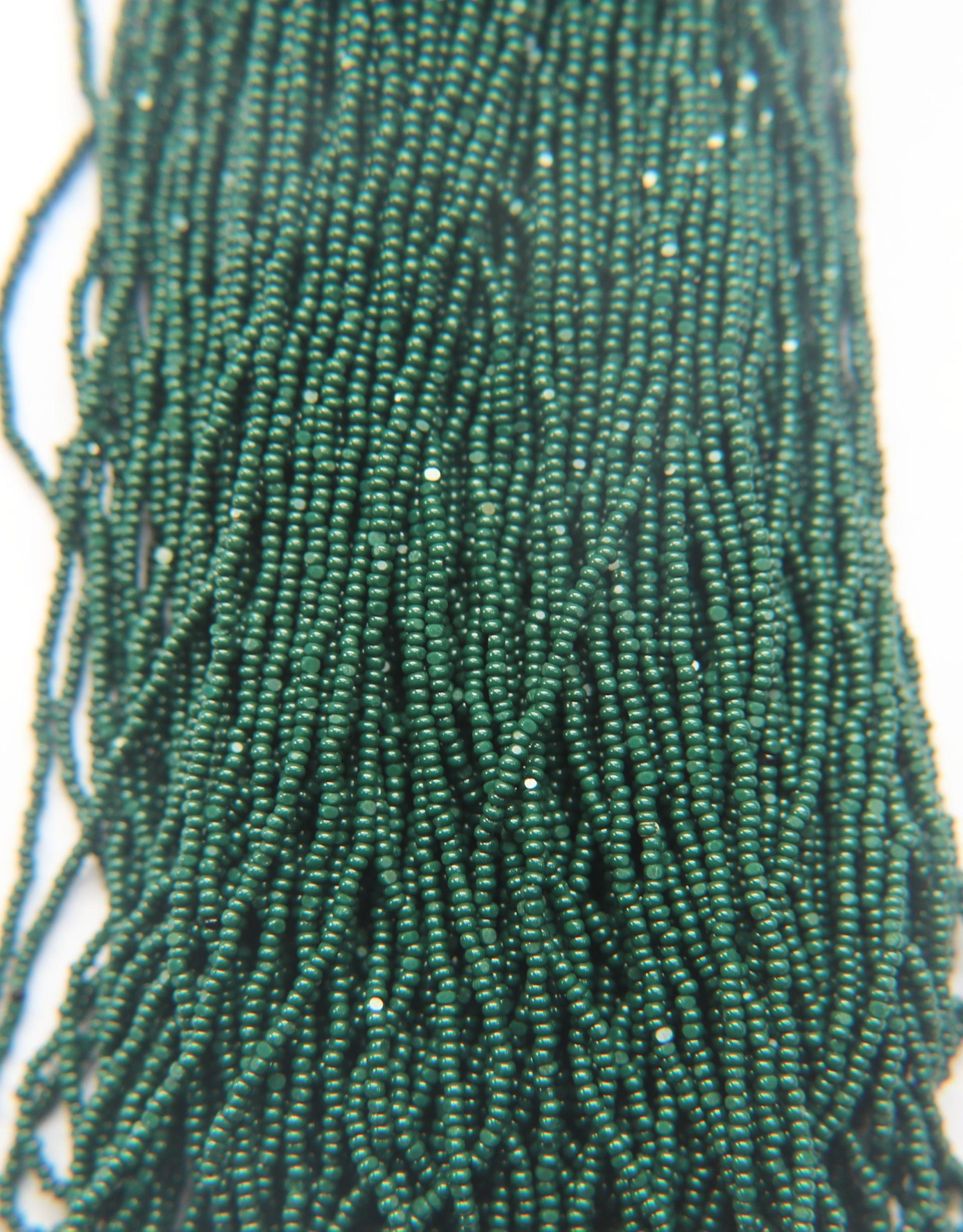 11/0 Hanks Charlotte Cut Beads 53270 Emerald Opaque 1/5/25/50/100 Hanks 2.0mm glass beads, jewelry supply, findings, craft supply vintage
