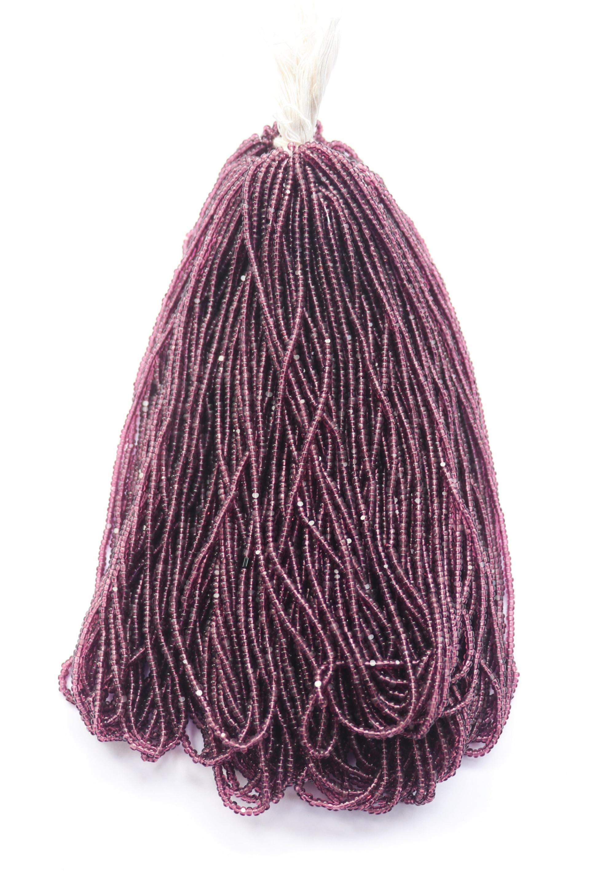 13/0 Hanks Charlotte True Cut Beads 20060 Transparent Amethyst 1/5/25/50/100 Hanks 1.6mm glass beads, jewelry supply, findings, craft supply
