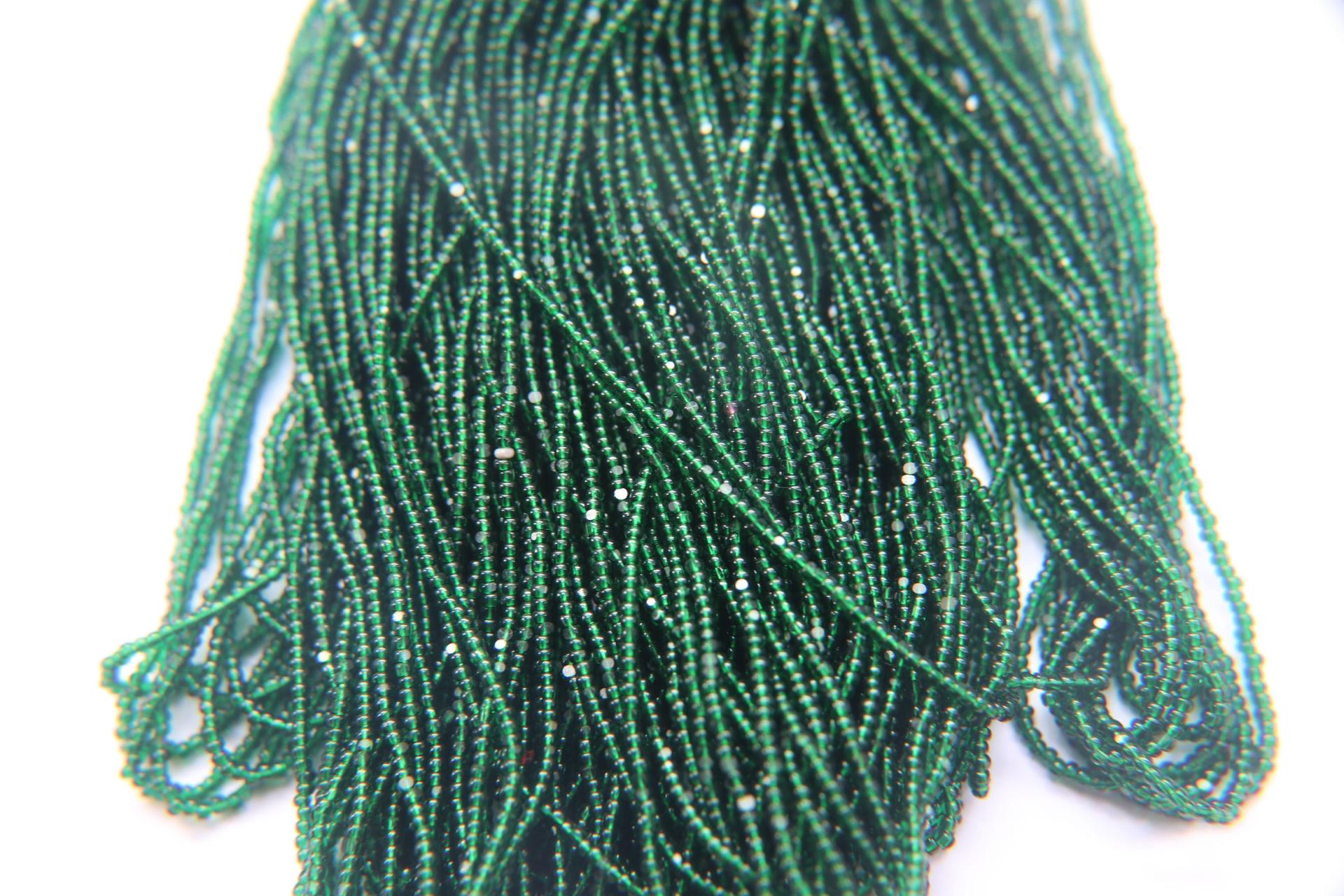 11/0 Charlotte ture Cut Beads Deep Green Transparent 10/20/50/250/500 grams glass beads, jewelry supply, findings, craft supply, vintage