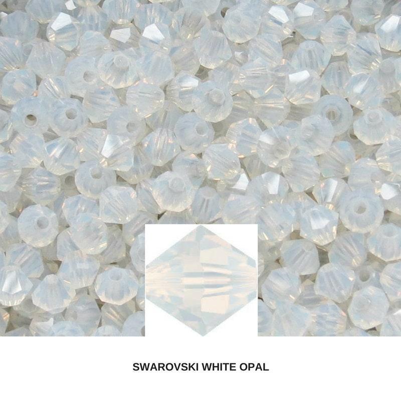 White Opal (3mm) Swarovski Bicone 36/72/144/432/720 Pieces Jewelry findings, embroidery materials, jewelry making, rare beads, craft