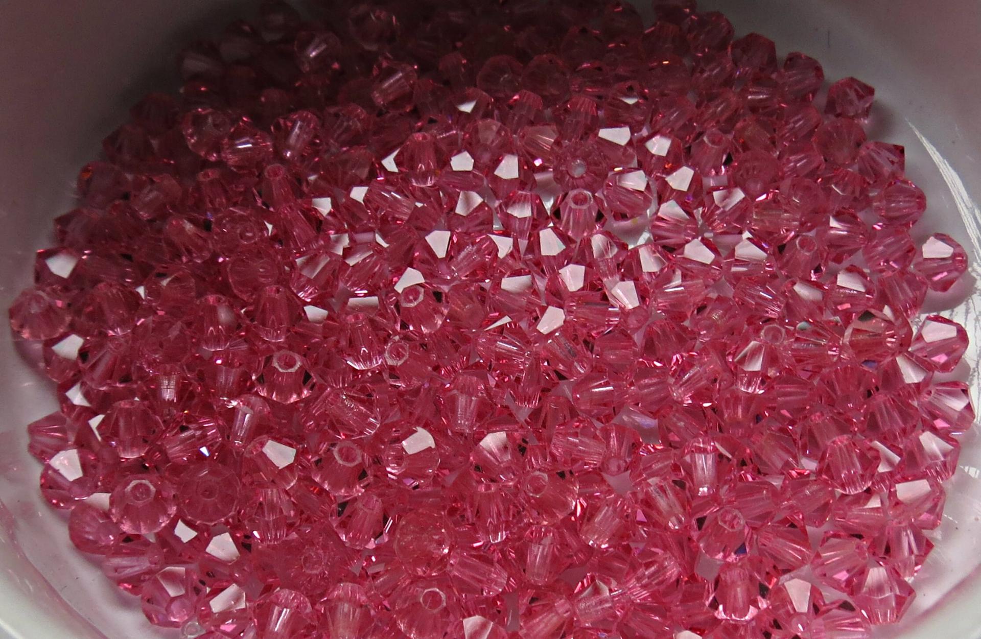 4mm Rose Swarovski Bicone Beads 36/72/144/432/720 Pieces, jewelry making supplies, wedding decorations, embroidery materials, vintage beads