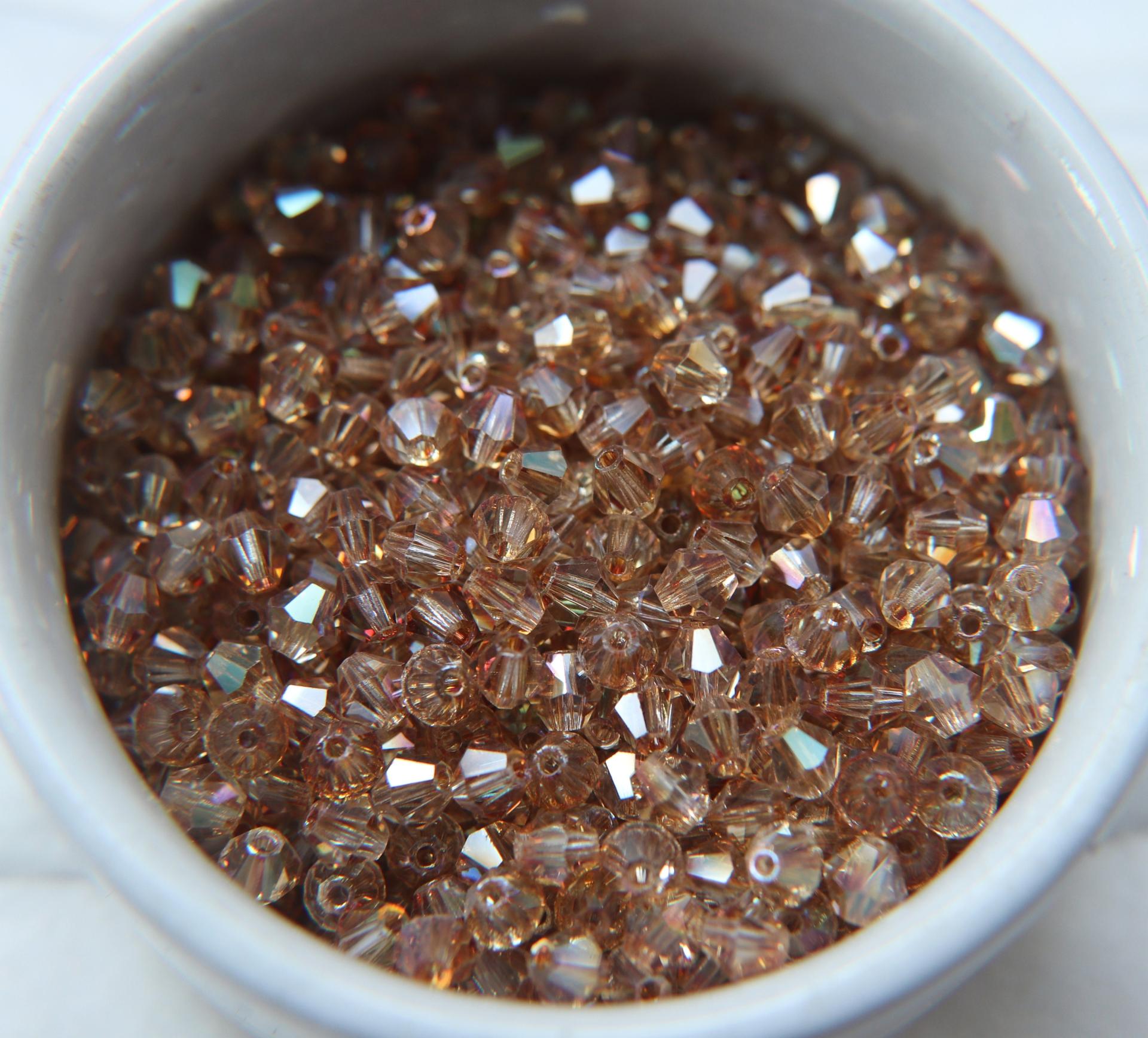 Swarovski (5mm) Crystal Copper Bicones 12/36/72/144/288/720 Pieces embroidery materials, jewelry supplies, craft supplies, decoration