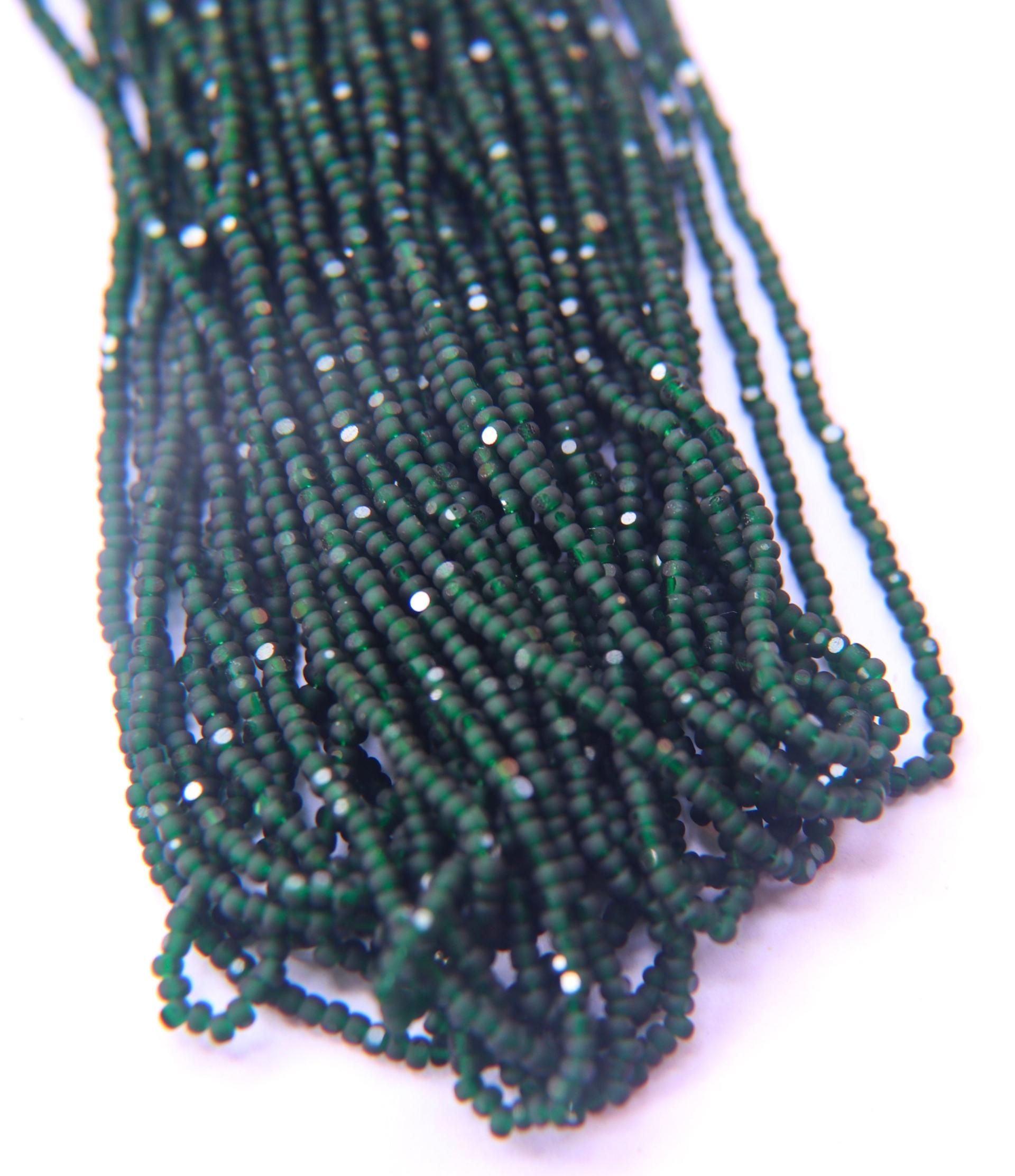 11/0 Hanks Charlotte Cut Beads Matt Deep Green 1/5/25/50/100 Hanks 2.0mm jewellery rare glass beads, jewelry supply, findings, craft supply