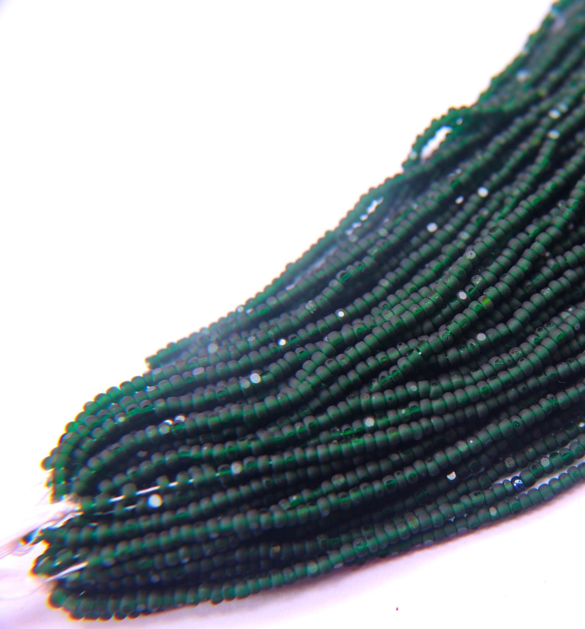 11/0 Hanks Charlotte Cut Beads Matt Deep Green 1/5/25/50/100 Hanks 2.0mm jewellery rare glass beads, jewelry supply, findings, craft supply