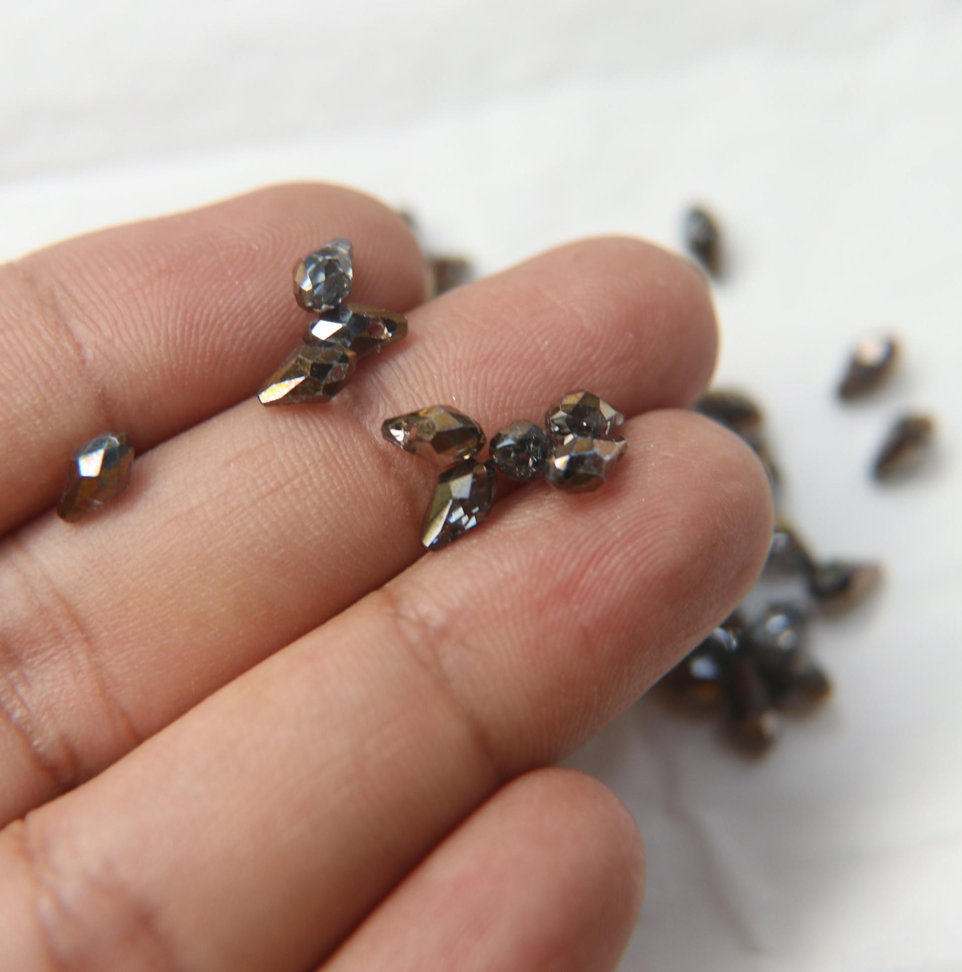 Swarovski 6007 Small Briolette Pendant 7X4MM (12 Colors) Fancy Teardrop drop Pendant 2/6/12/36 Pieces PREMIUM MATERIALS