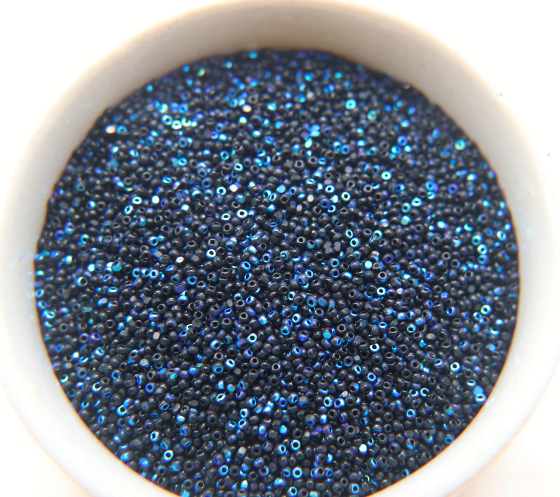13/0 Charlotte Cut Beads Patina Jet Black Aurore Boreale 5/10/20/50/250/500 Grams PREMIUM MATERIALS