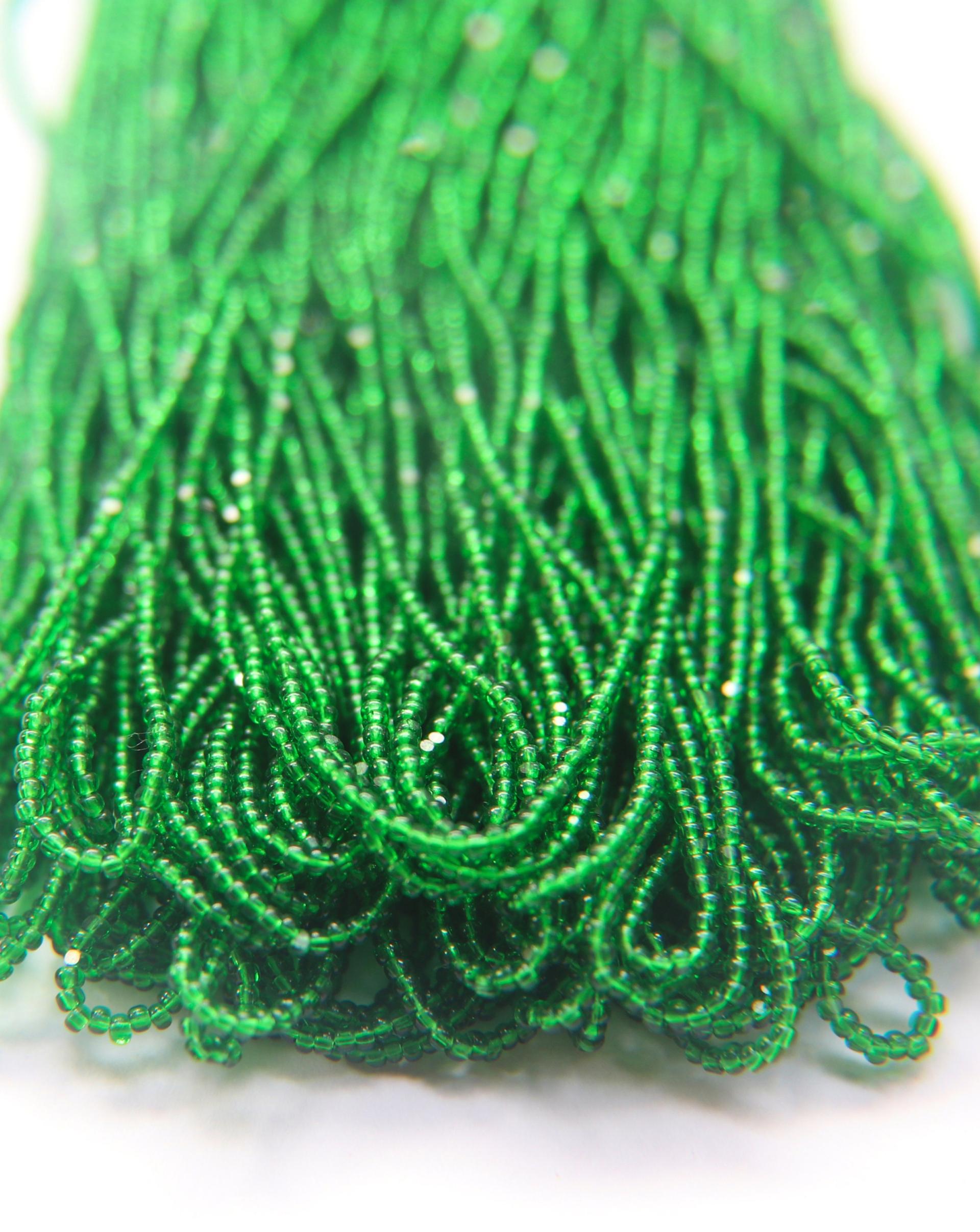 13/0 Hanks Charlotte Cut Beads 50100 Light Green (Transparent) 1/5/25/50/100 Hanks 1.6mm glass beads, jewelry supply, findings, craft supply