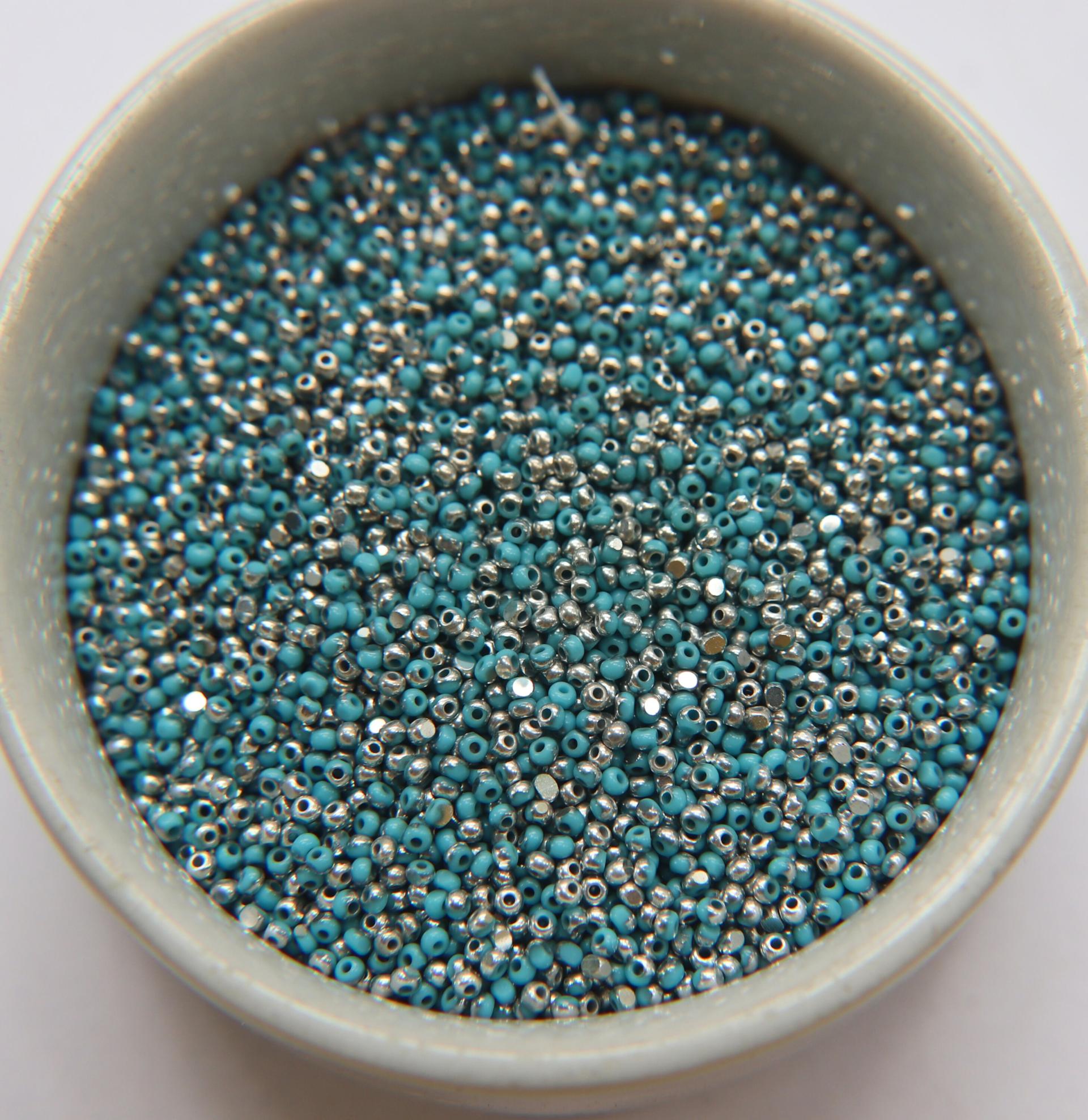 11/0 Charlotte true Cut Beads Patina Premium Turquoise Blue Opaque Silver 10/20/50/250/500 Grams PREMIUM SEED Beads