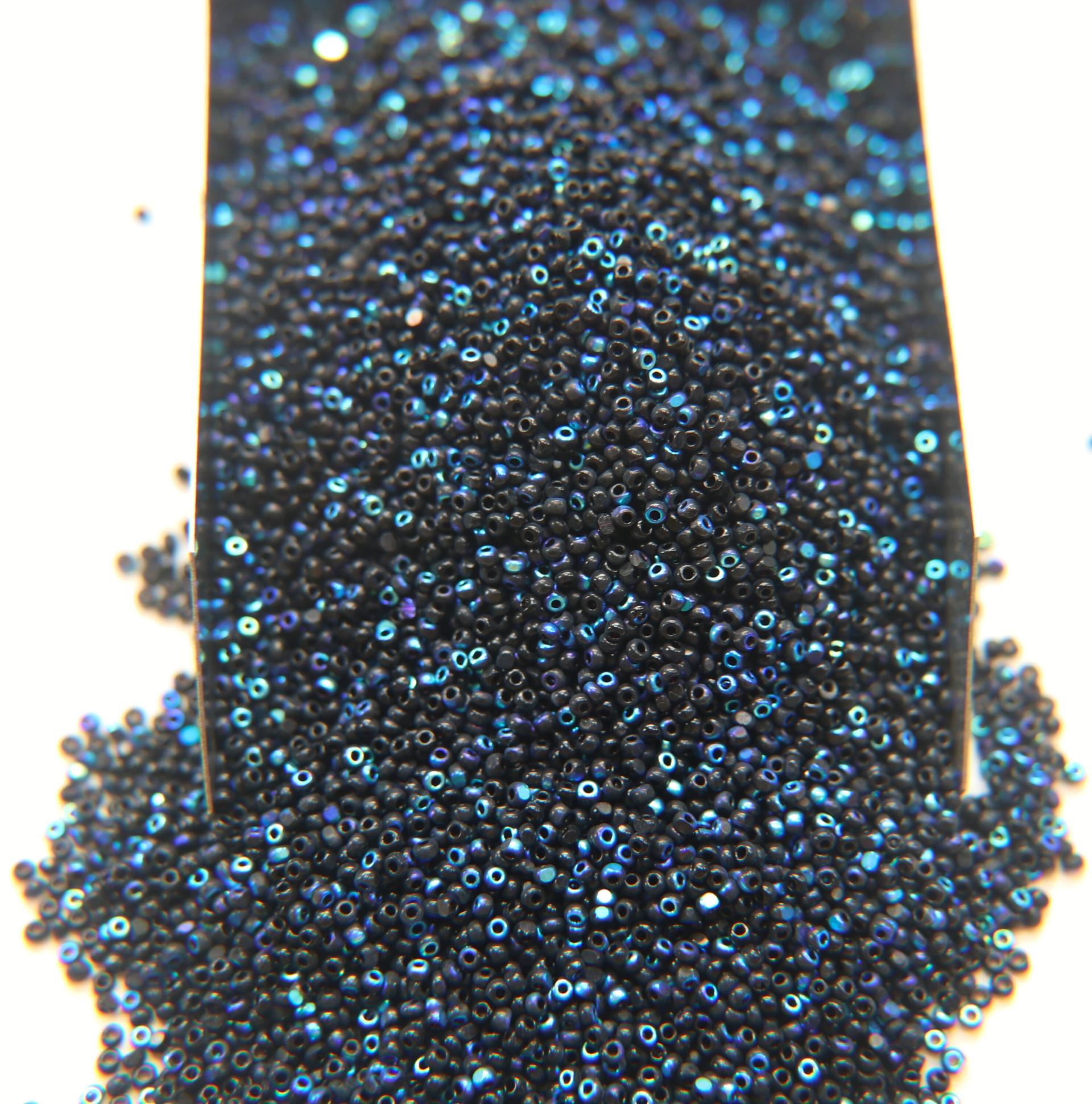 13/0 Charlotte Cut Beads Patina Jet Black Aurore Boreale 5/10/20/50/250/500 Grams PREMIUM MATERIALS
