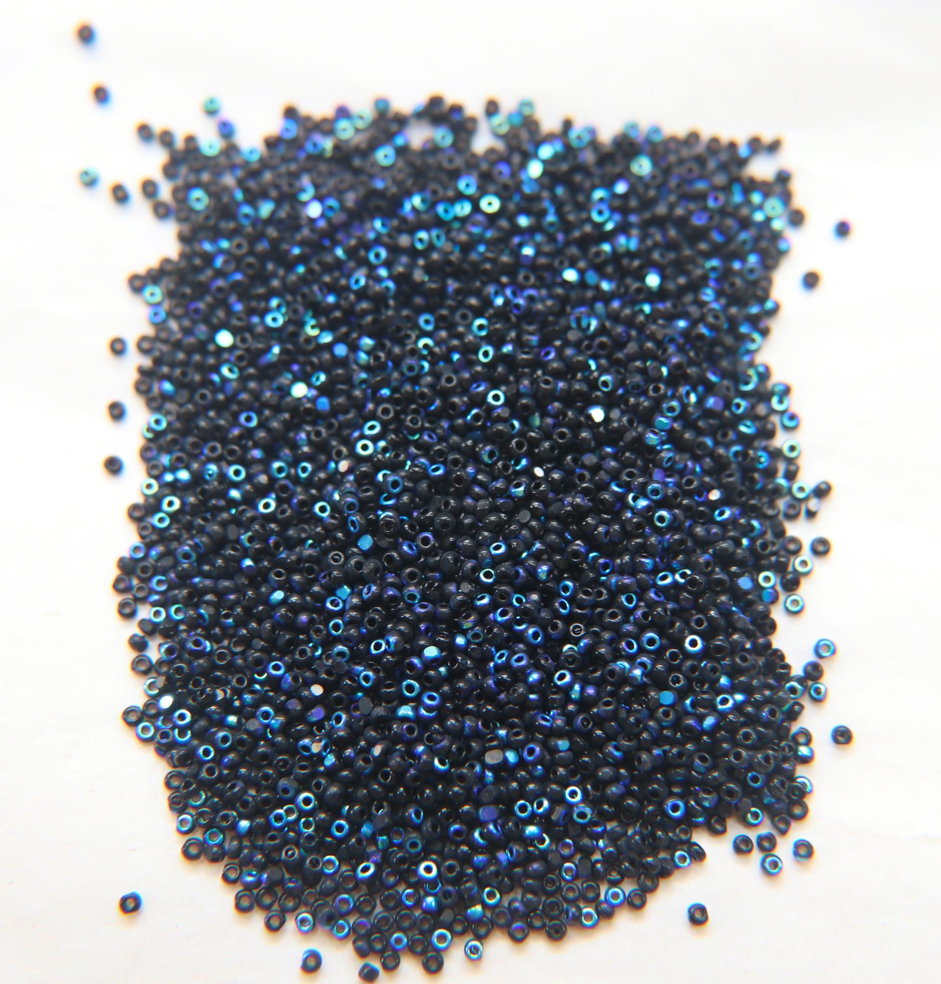 13/0 Charlotte Cut Beads Patina Jet Black Aurore Boreale 5/10/20/50/250/500 Grams PREMIUM MATERIALS