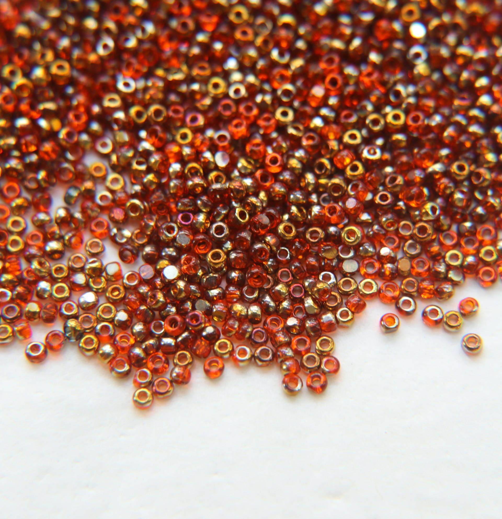 11/0 Charlotte Cut Beads Patina Light Orange Bronze Gold 10/20/50/250/500 Grams PREMIUM MATERIALS