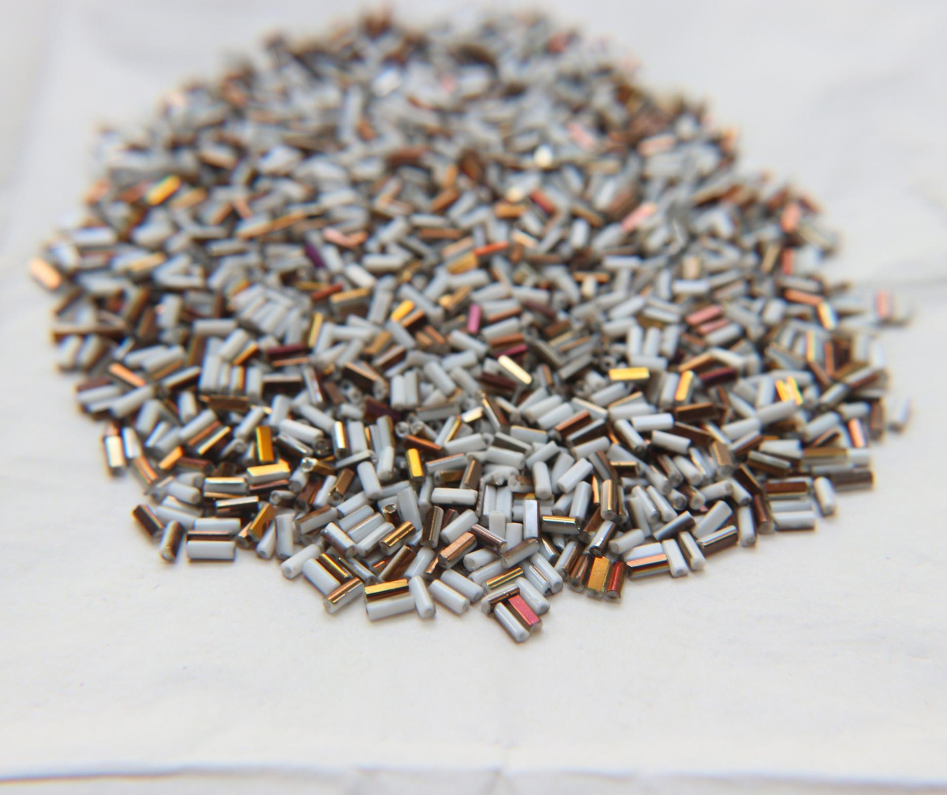 True Cuts Size 2 (2x4mm) Bugle Beads 5/10/20/50/250/500 Grams Opaque Patina Chalkwhite Bronze Gold loose tube beads