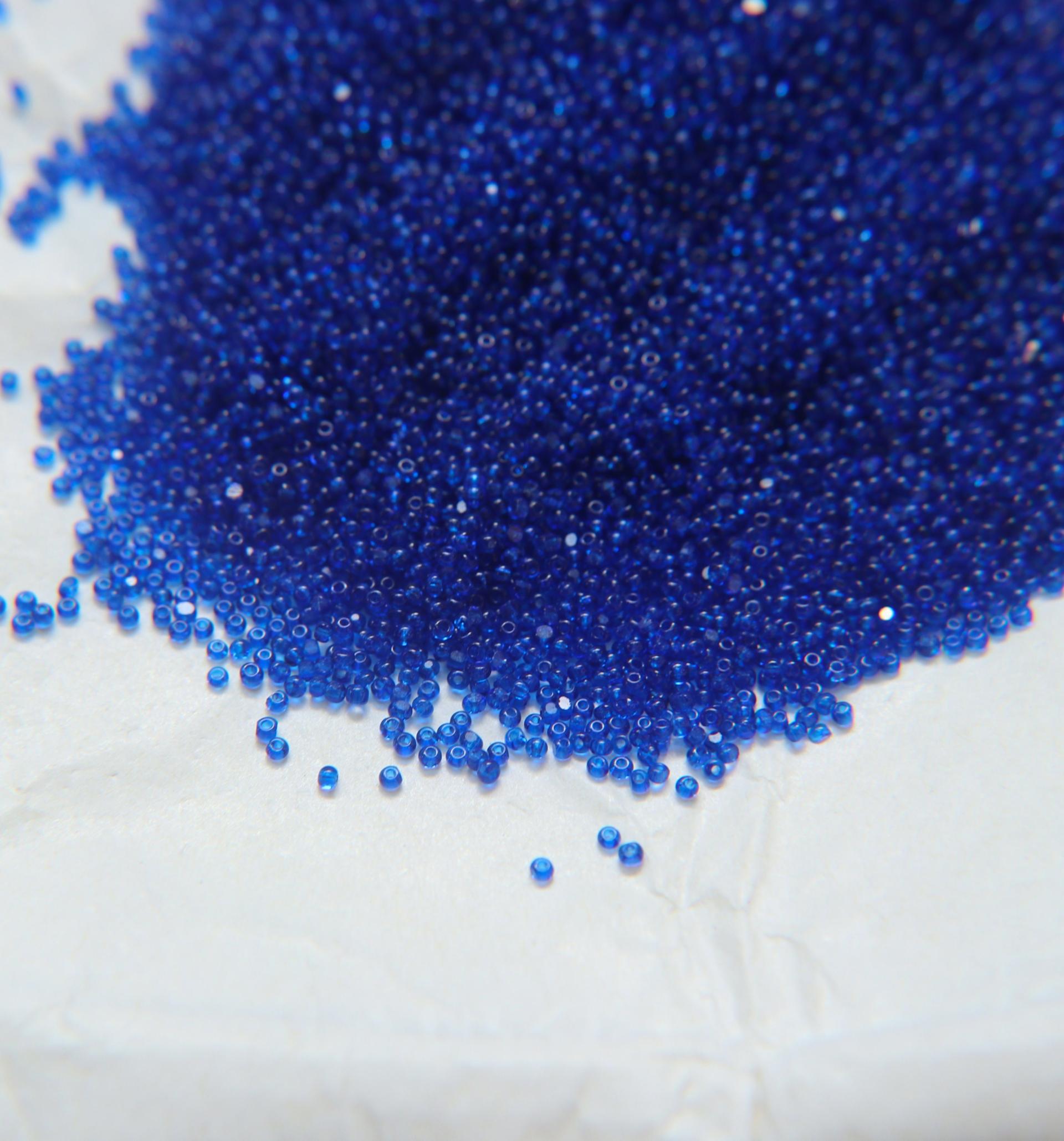 13/0 Charlotte Cut Beads Dark Sapphire Transparent 5/10/20/50/250/500 Grams jewelry making, embroidery materials, native supply