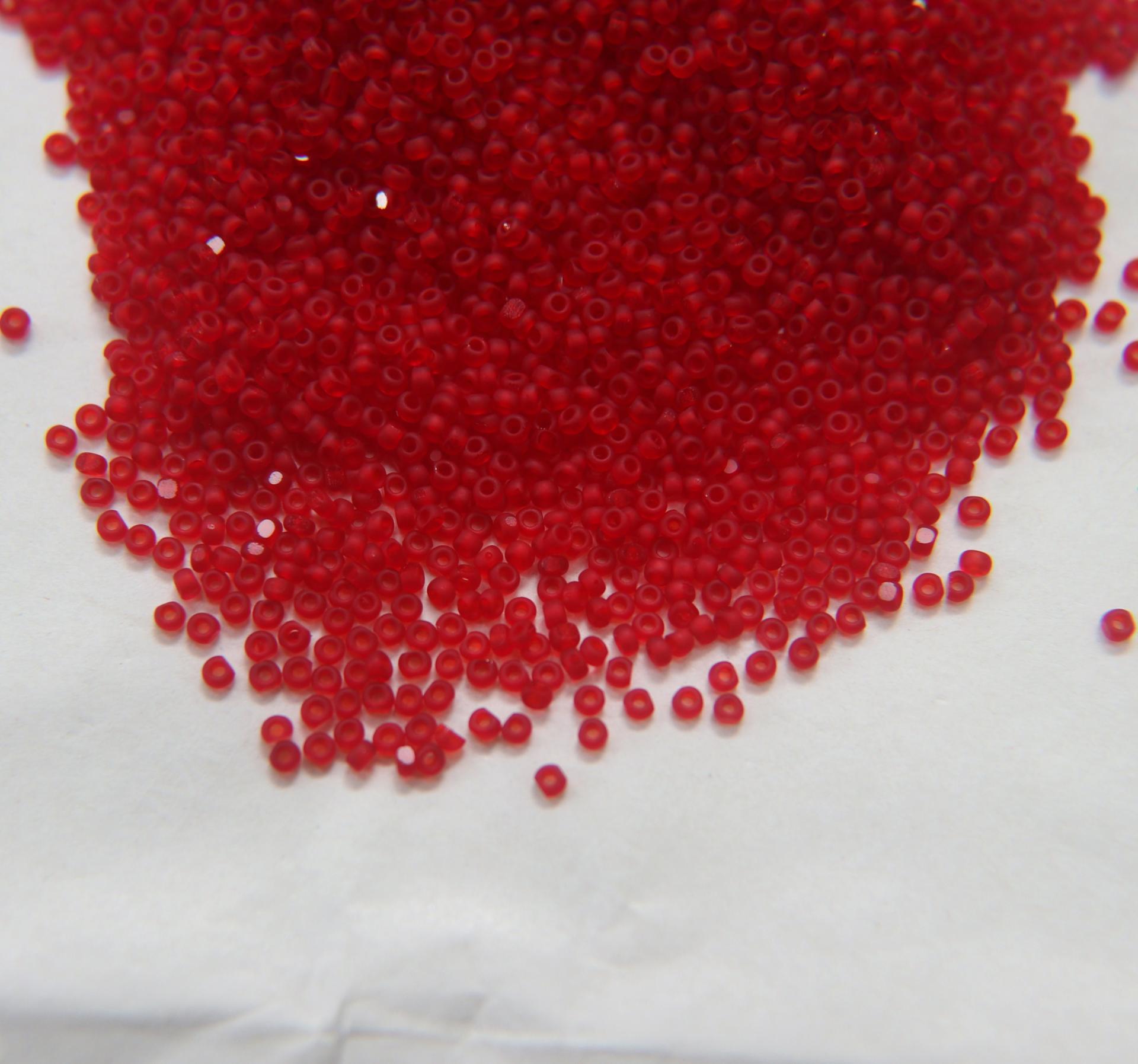 11/0 Charlotte Cut Beads MATT Light Ruby 10/20/50/250/500 Grams PREMIUM SEED Beads, Native Supply