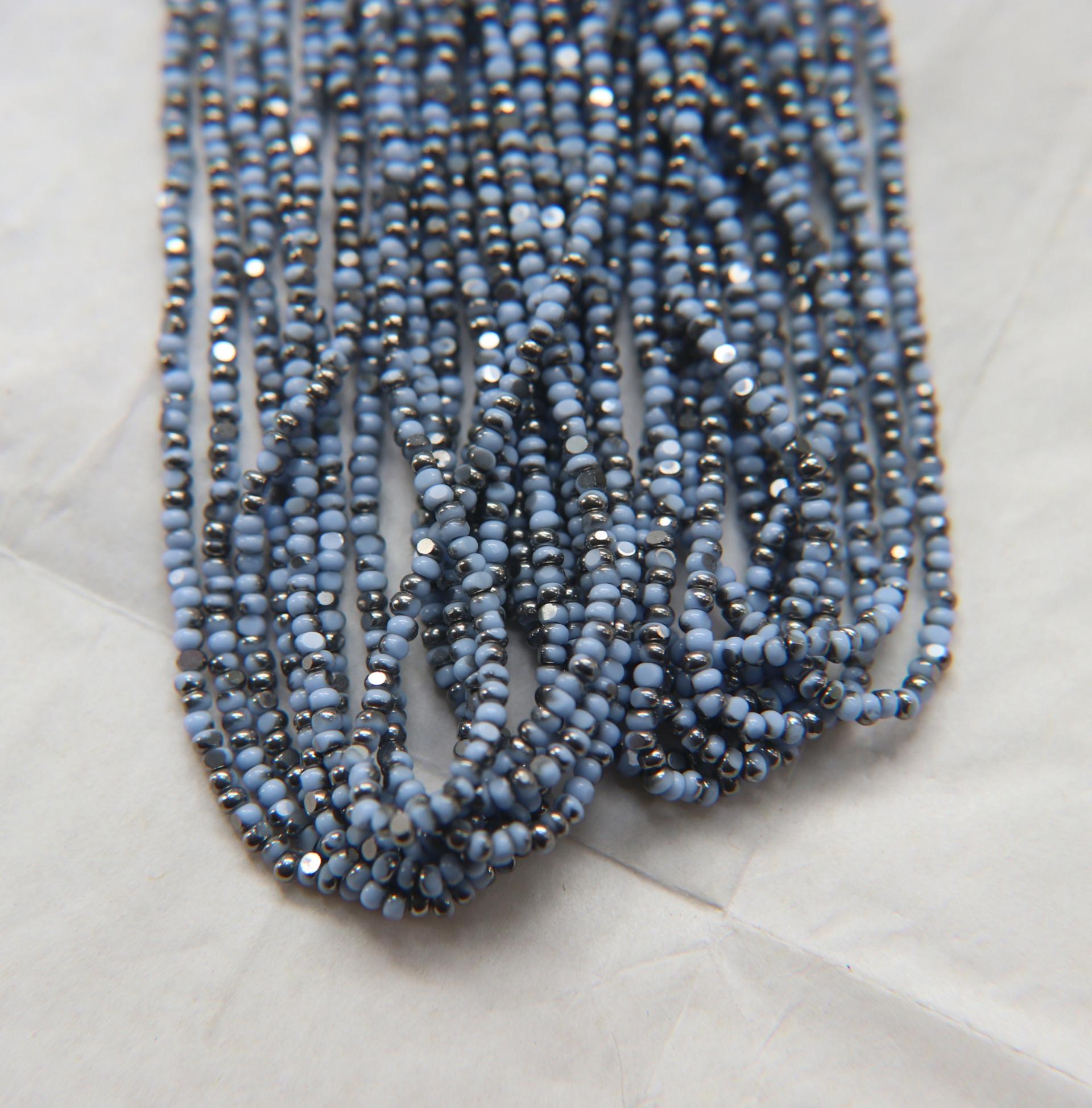 11/0 Charlotte true Cut Beads Patina Light Pale Blue Opaque Gunmetal 10/20/50/250/500 Grams PREMIUM SEED Beads