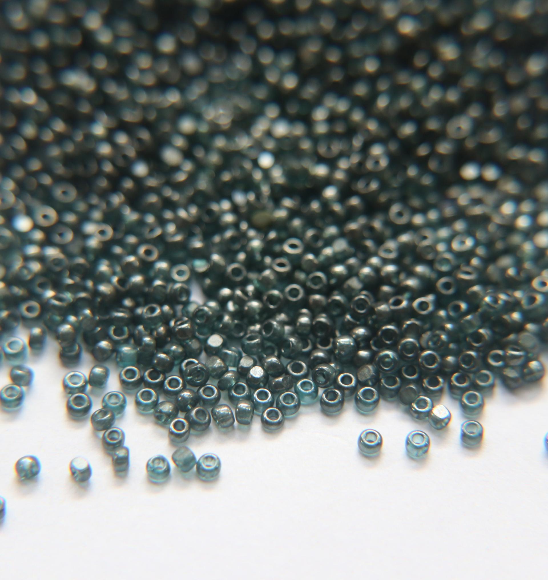11/0 Charlotte true Cut Beads Ionized Aqua 10/20/50/250/500 Grams glass beads, vintage findings, embroidery materials, native beads