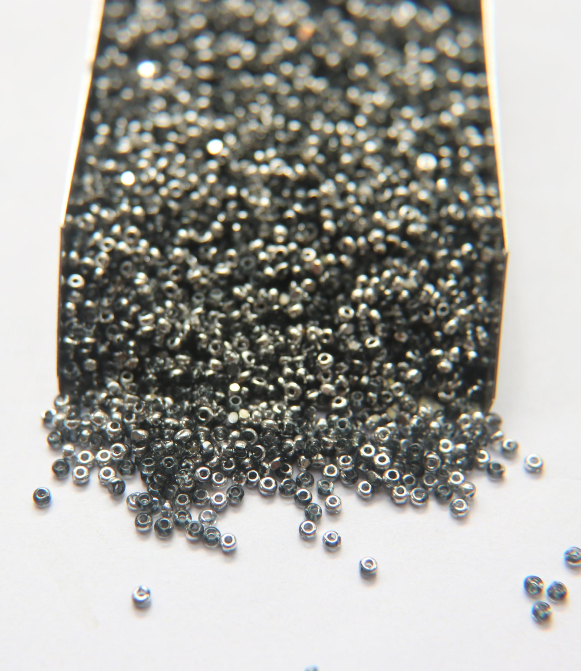 13/0 Charlotte Cut Beads Patina Transparent Black Diamond Silver 5/10/20/50/250/500 Grams glass beads, jewelry supply, findings, craft