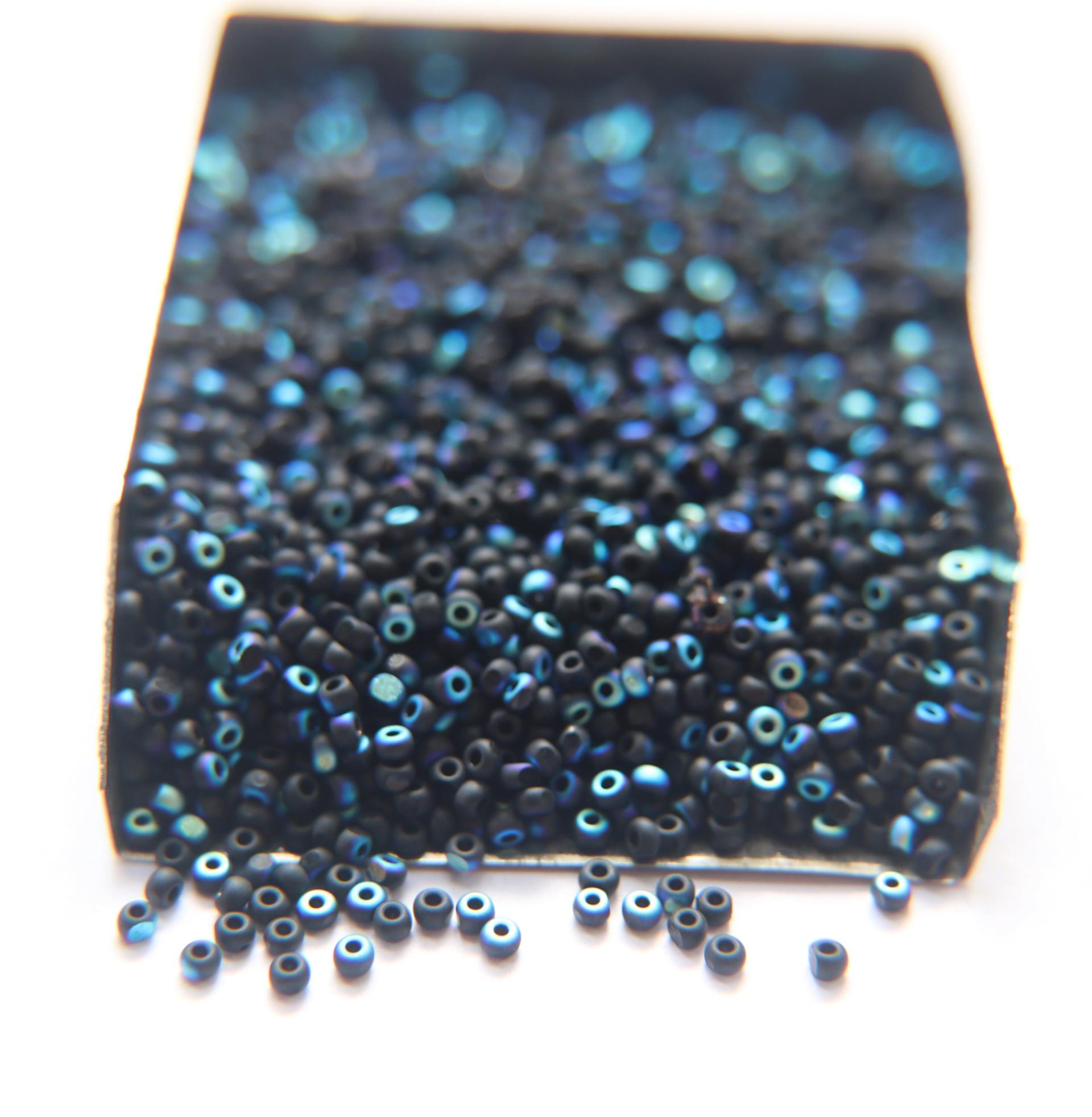 13/0 Patina Matt Black Aurore Boreale Charlotte true Cut Beads 10/20/50/250/500 Grams PREMIUM SEED BEADS, Rare Beads