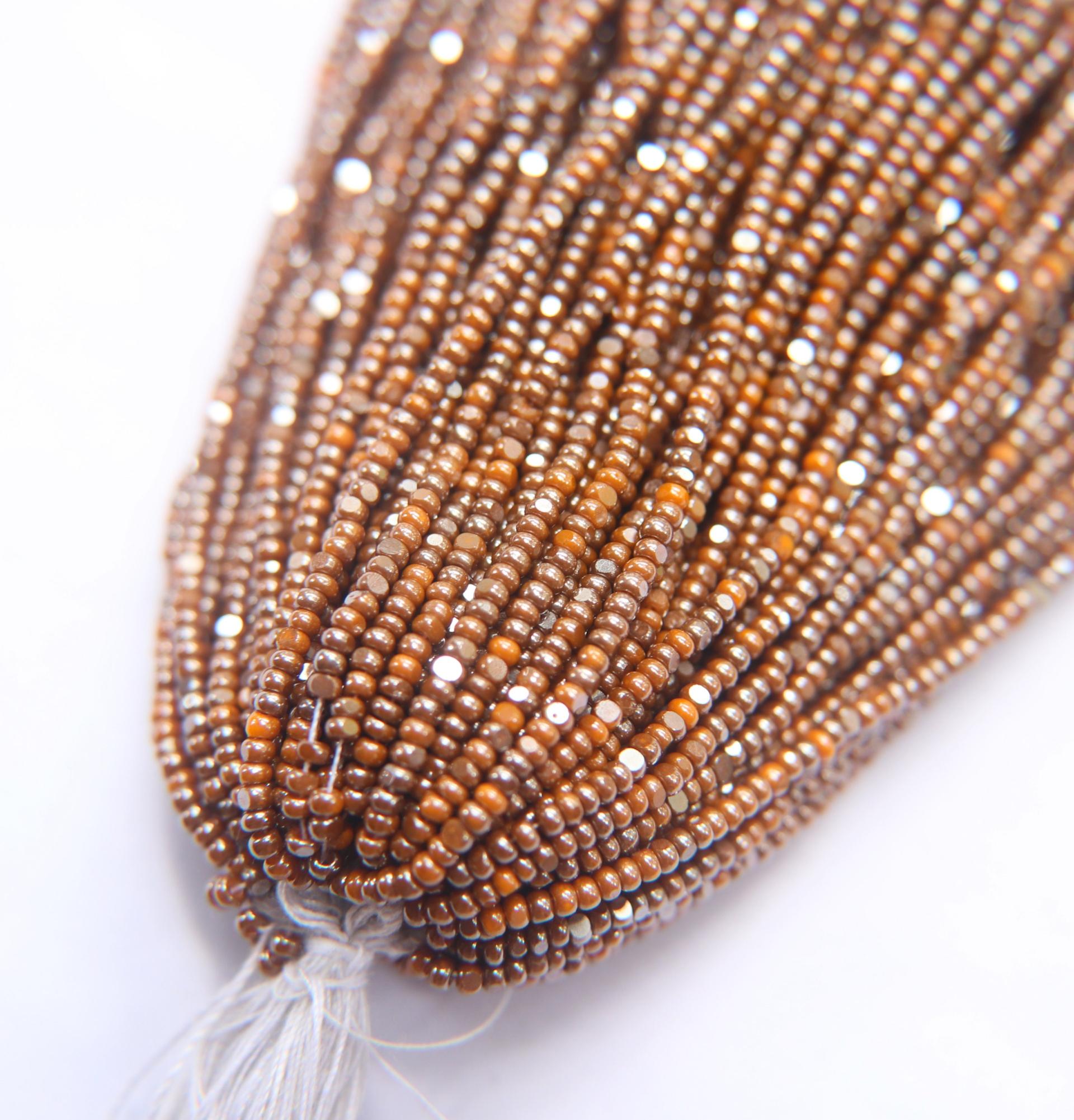 11/0 Hanks Charlotte Cut Beads Ionized Opaque Light Orange  1/5/25/50/100 Hanks PREMIUM SEED BEADS, Native Supplies