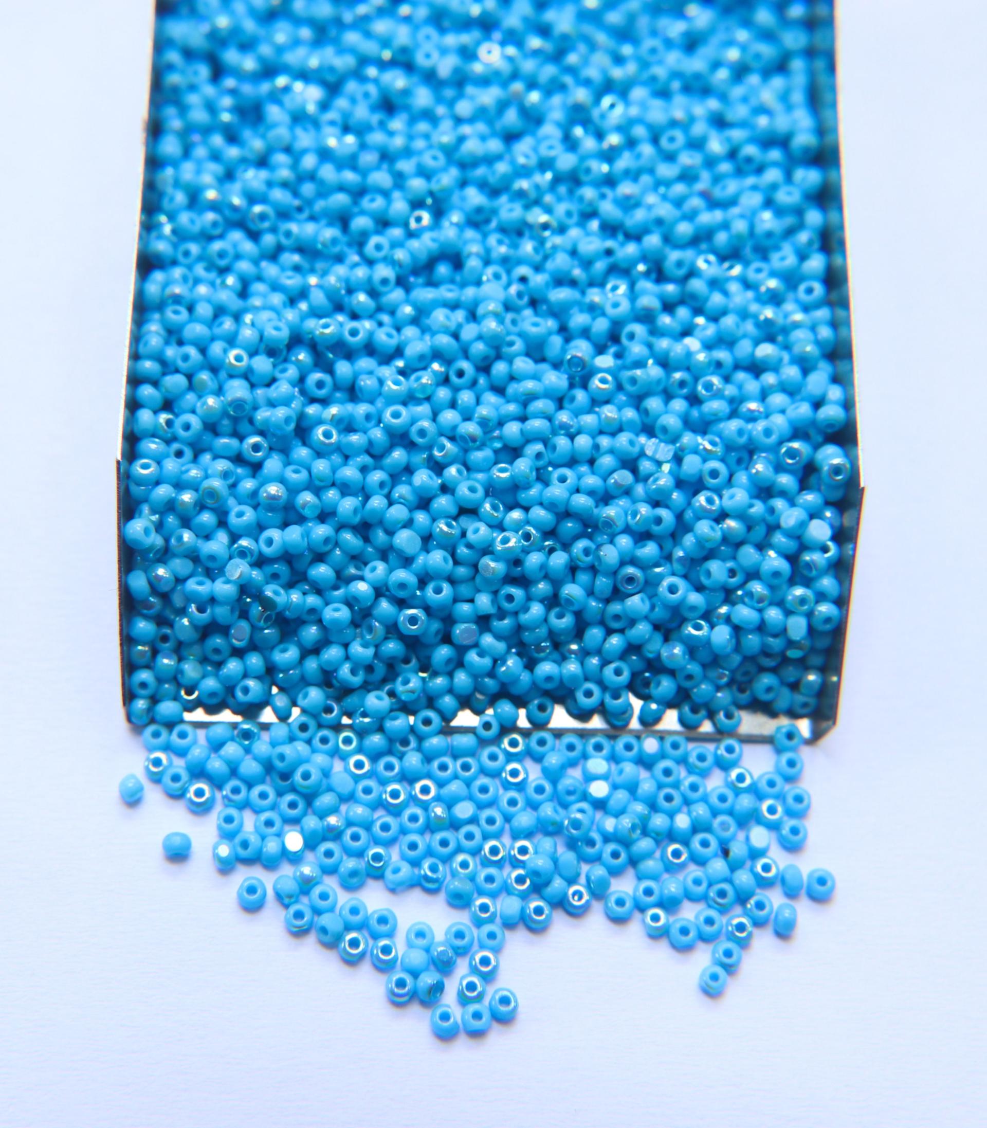 11/0 Charlotte Cut Beads Patina Turquoise Opaque Aurore Boreale 10/20/50/250/500 Grams PREMIUM MATERIALS