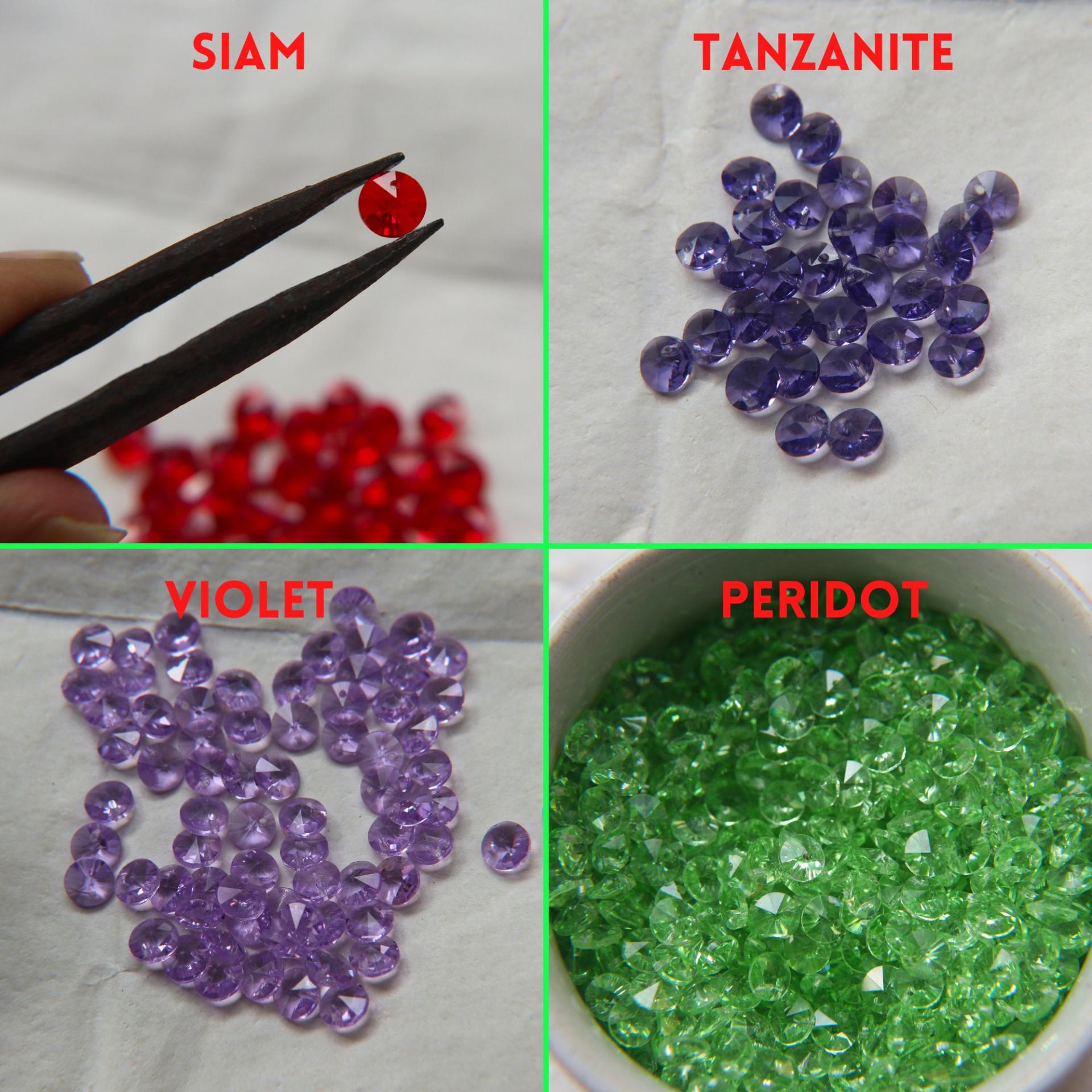 6mm SWAROVSKI 6428 Rivoli Crystal Pendant Beads in (13 Colors) 2/4/24/72/144 Pieces PREMIUM Materials, Crystal findings