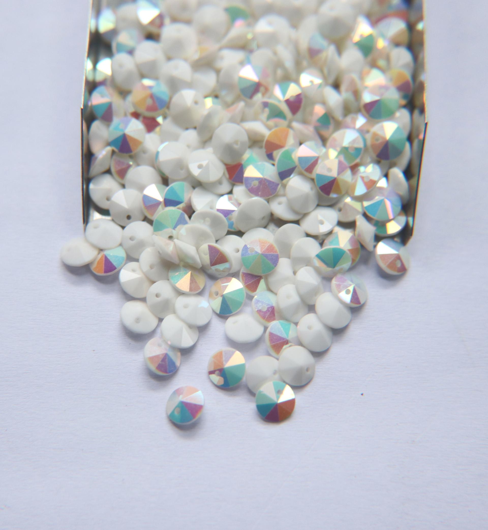 6mm SWAROVSKI 6428 Rivoli Crystal Pendant Beads in (13 Colors) 2/4/24/72/144 Pieces PREMIUM Materials, Crystal findings