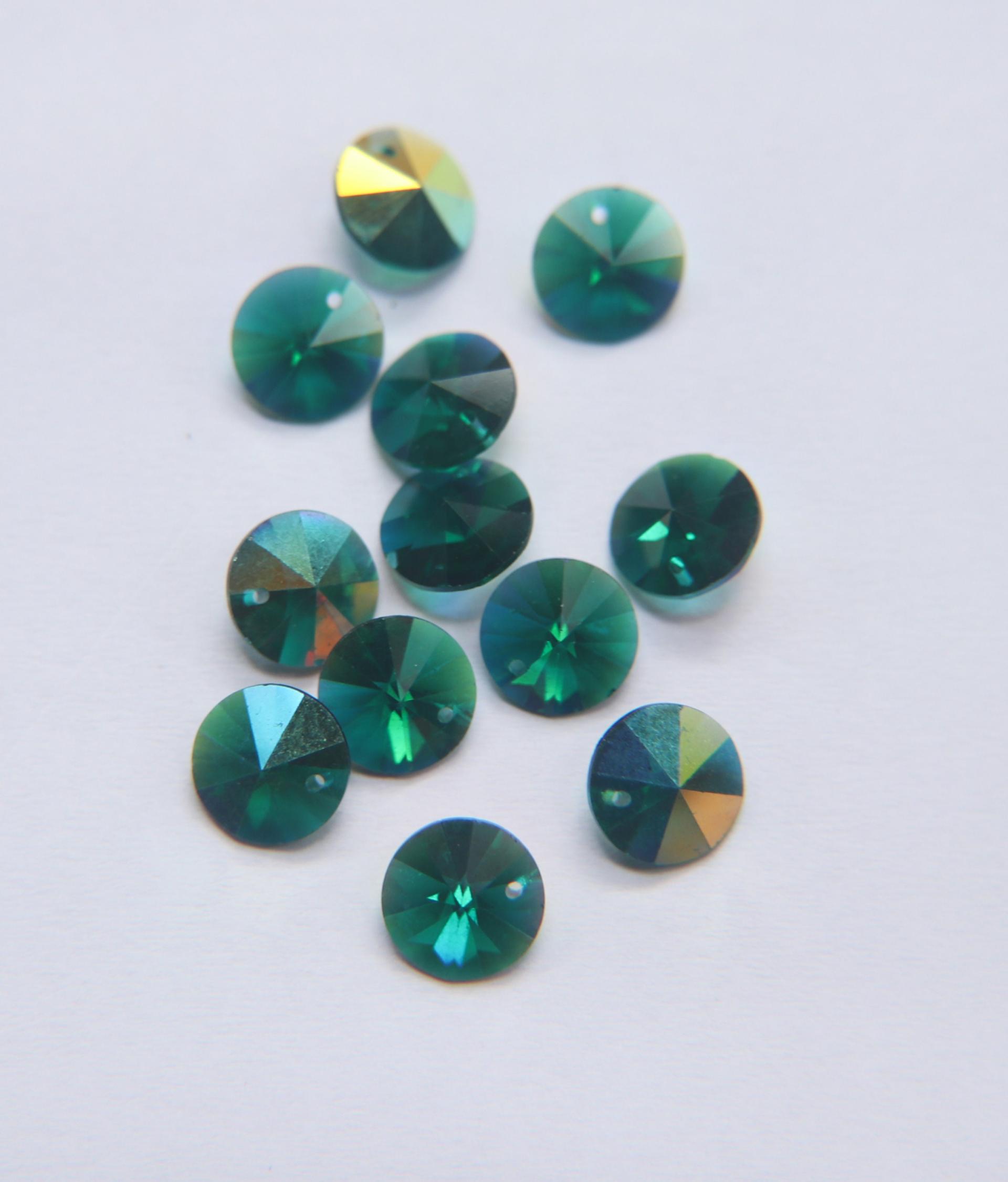 10mm SWAROVSKI 6428 Rivoli Crystal Pendant Beads in (8 Colors) 2/4/24/72/144 Pieces