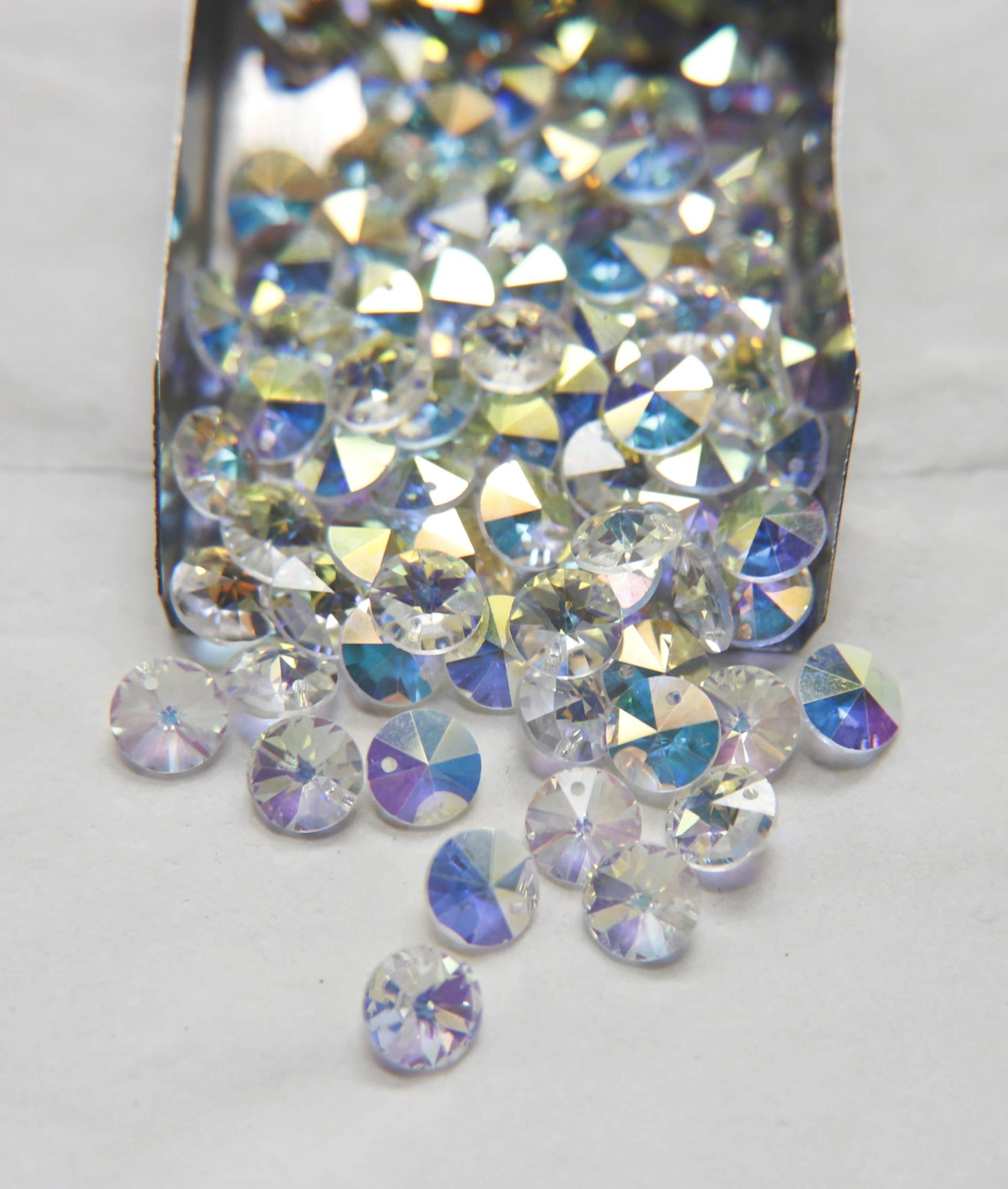 8mm SWAROVSKI 6200 Rivoli Crystal Pendant Beads (17 Colors) 2/4/24/72/144 Pieces PREMIUM Materials