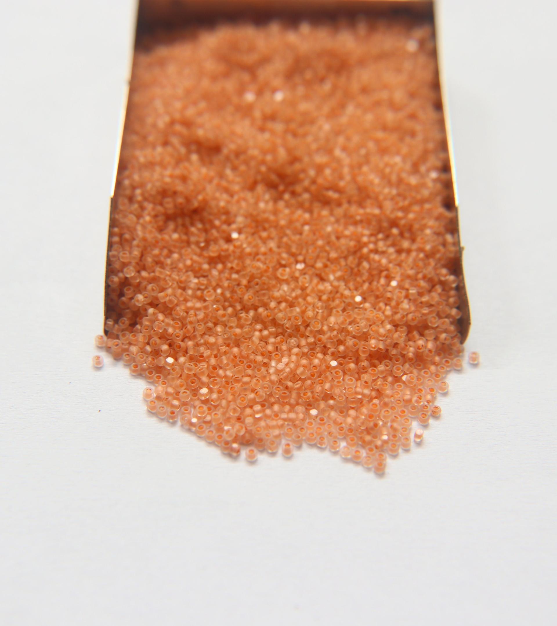 13/0 Charlotte Cut Beads Crystal Matt Light Peach Lined 5/10/20/50/250/500 Grams embroidery materials, jewelry making, Native vintage beads