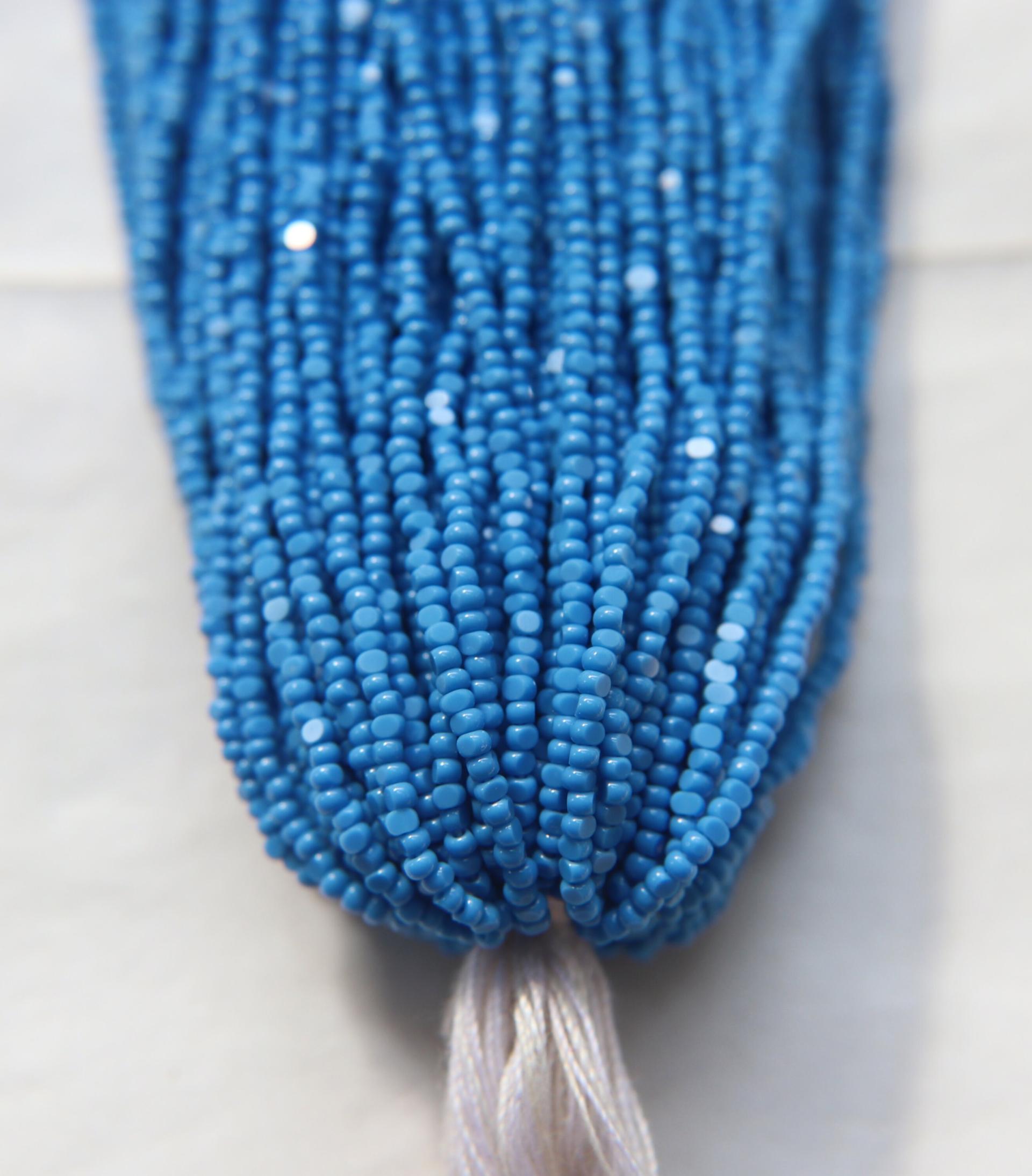 11/0 Hanks Charlotte Cut Beads 63080 Opaque Deep Turquoise Blue 1/5/25/50/100 Hanks 2.0mm indian beads, glass beads, NATIVE supply