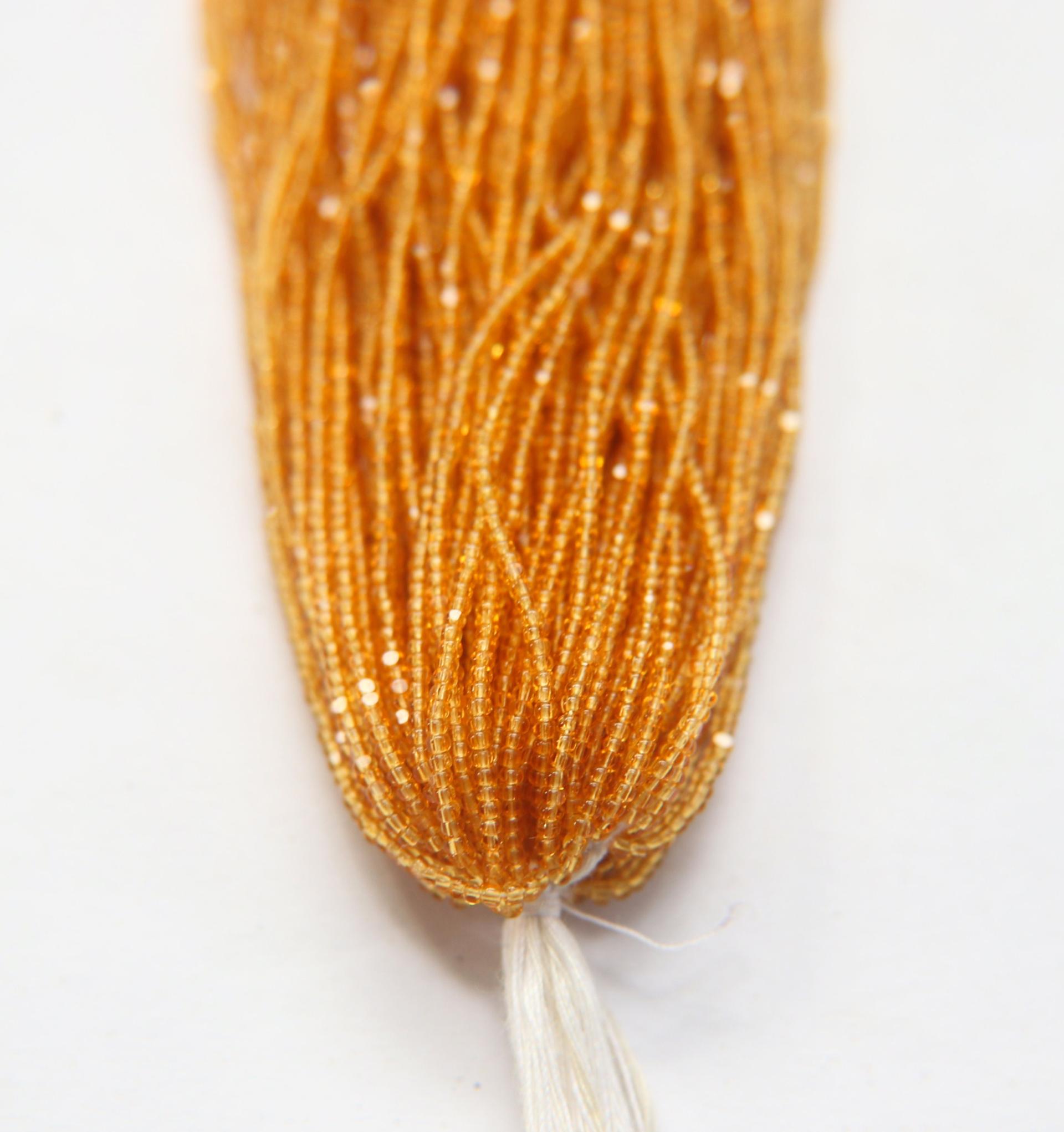 13/0 Hanks Charlotte Cut Beads 10050 Transparent Light Topaz  1/5/25/50/100 Hanks 1.6mm glass beads, jewelry supply, findings, craft supply