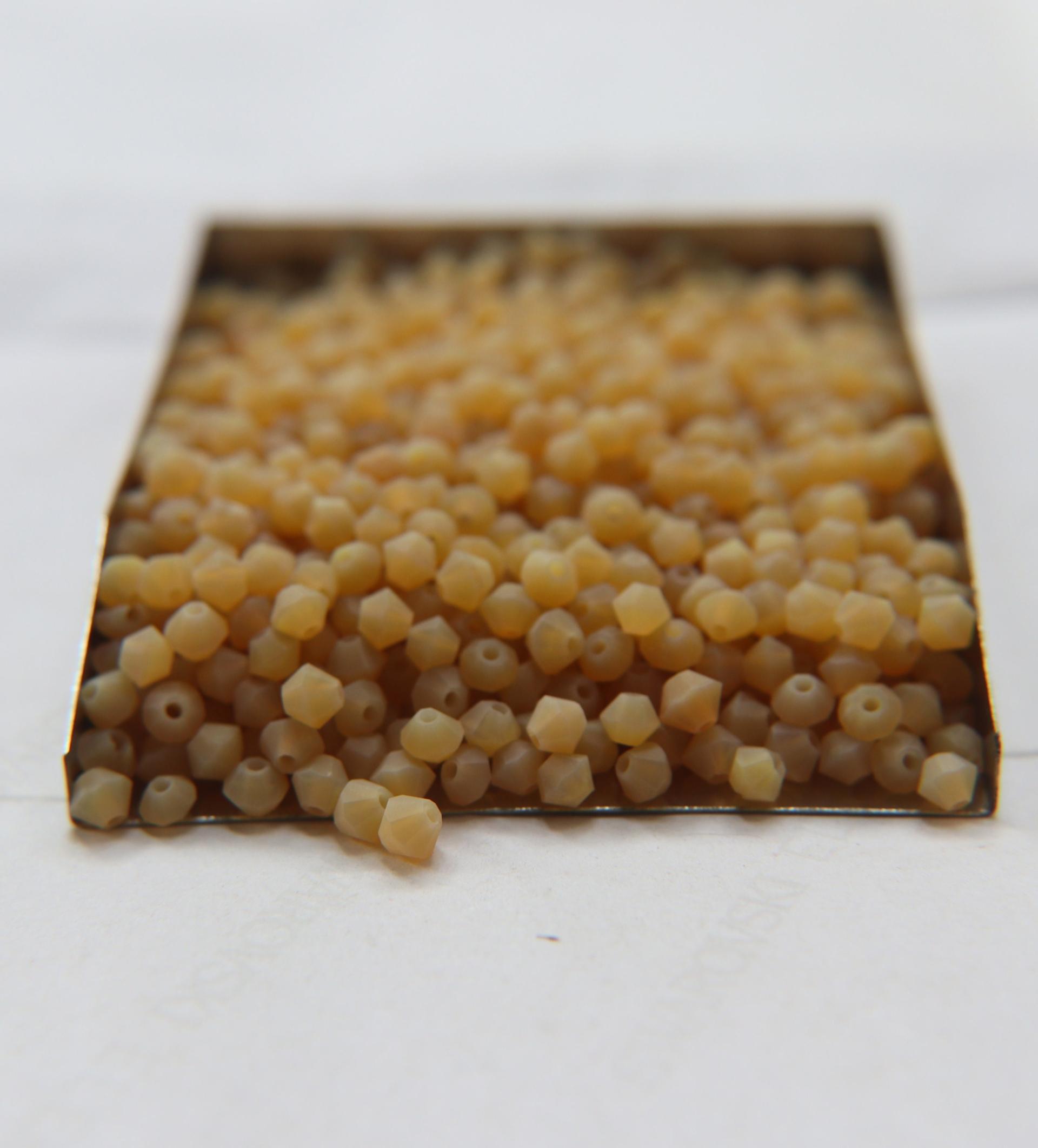 4mm Matt Wheat Opal Genuine Czech Bicone Rare Beads 36/72/144/432/720 Pieces embroidery materials, rare jewelry findings, craft supply