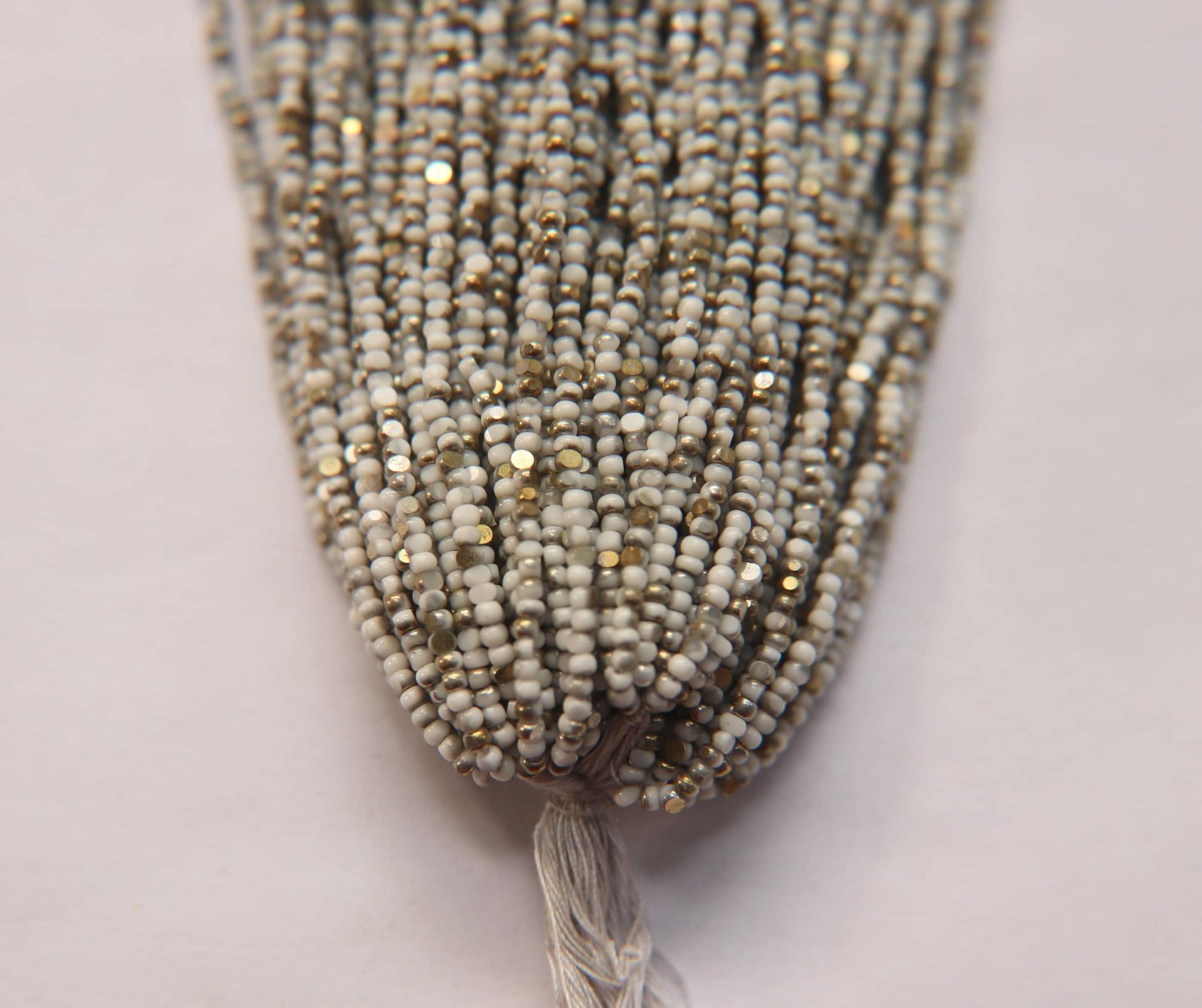 11/0 Hanks Charlotte Cut Beads Patina Opaque Chalk White Bronze Gold  1/5/25/50/100 Hanks PREMIUM SEED BEADS, Native Supplies