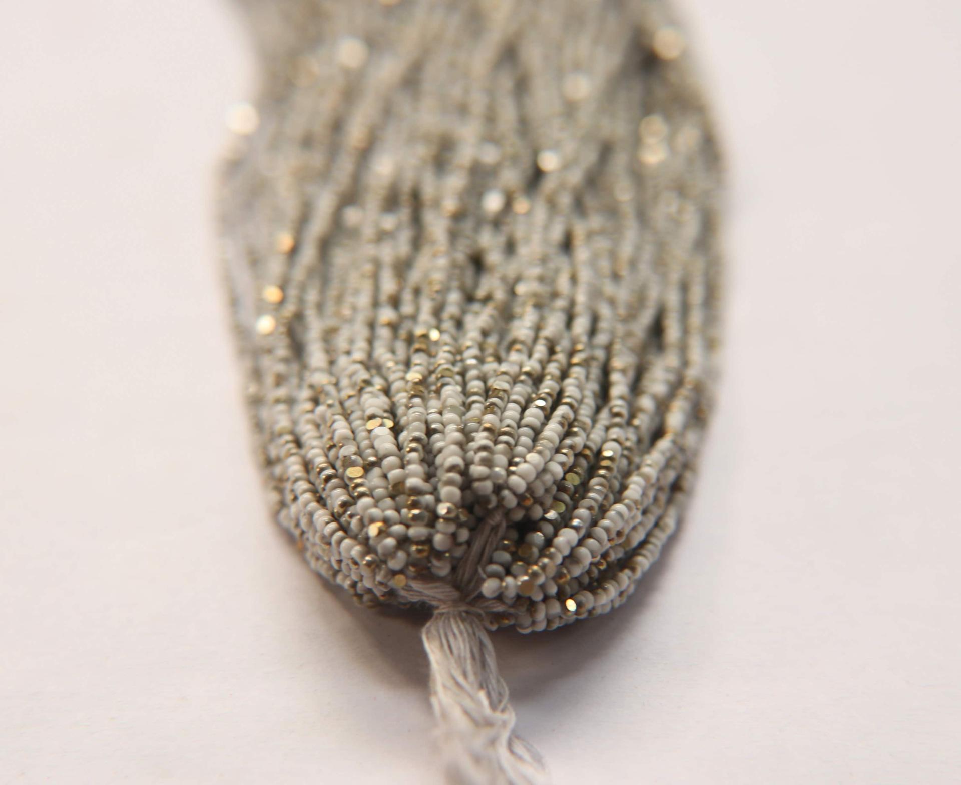 11/0 Hanks Charlotte Cut Beads Patina Opaque Chalk White Bronze Gold  1/5/25/50/100 Hanks PREMIUM SEED BEADS, Native Supplies