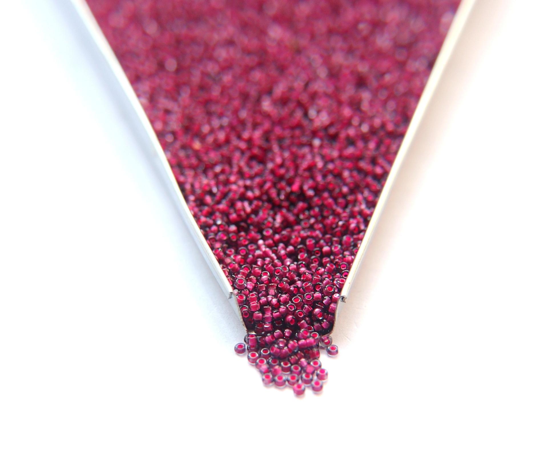 11/0 True cuts Charlotte Beads Black Diamond Neon Pink Lined 10/20/50/250/500 Grams PREMIUM SEED BEADS, Native Supply