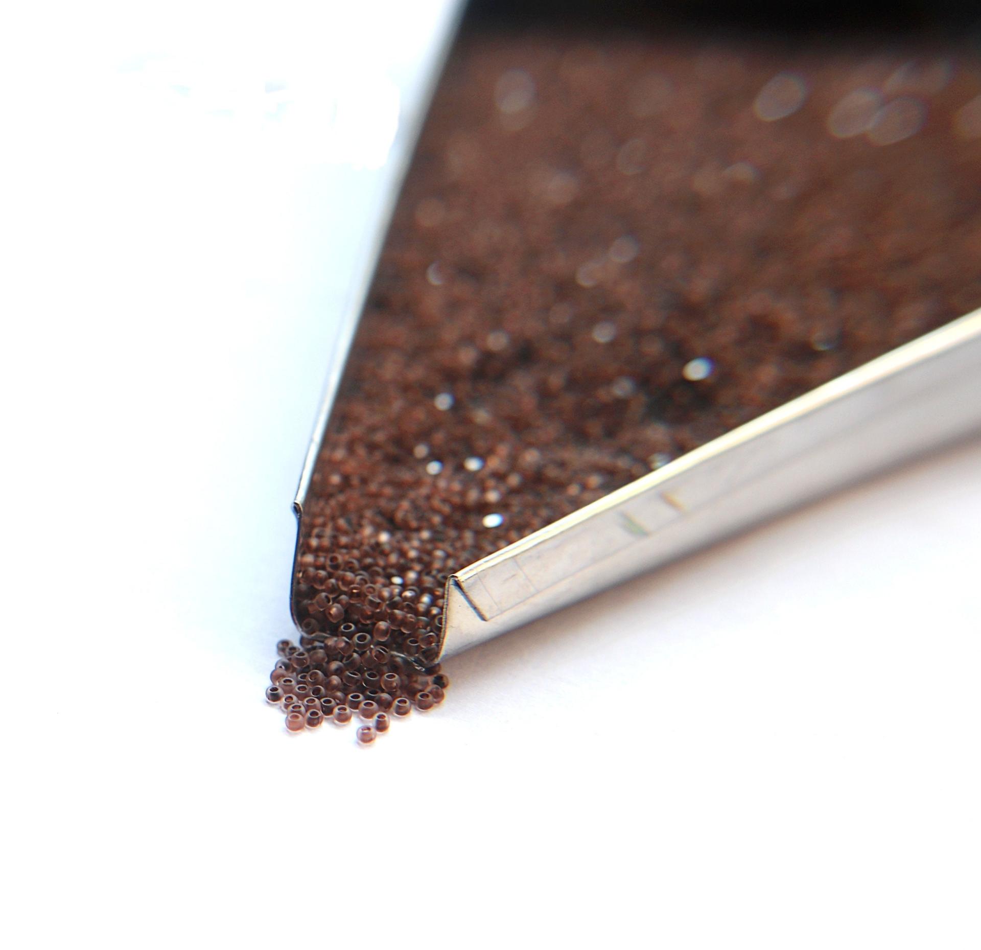 13/0 Charlotte Cut Beads Crystal Matt Mocca Lined 5/10/20/50/250/500 Grams embroidery materials, jewelry making, vintage beads