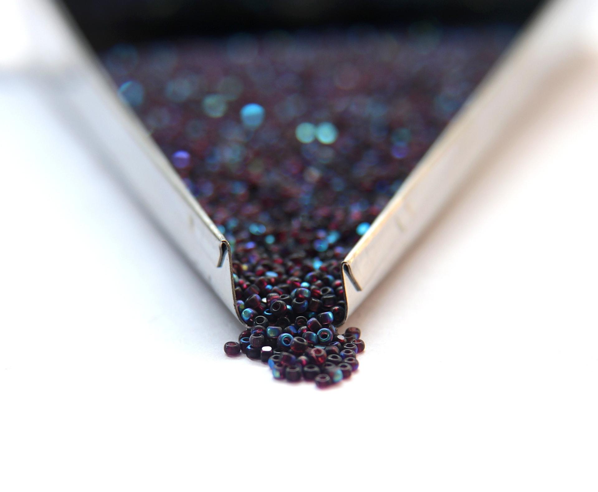 11/0 Charlotte true Cut Beads Patina 20080 Transparent Deep Amethyst Aurore Boreale 10/20/50/250/500 Grams PREMIUM SEED Beads, native supply