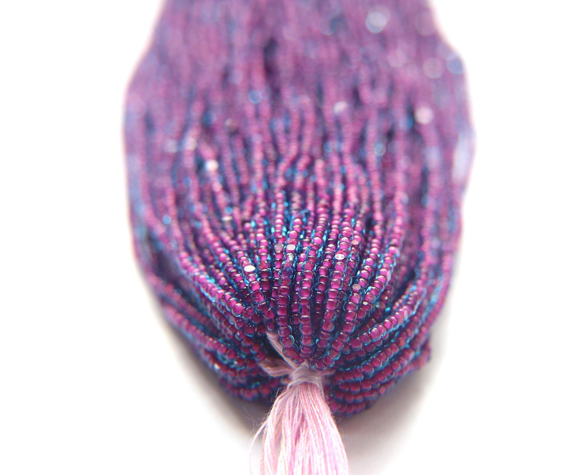 11/0 Hanks Charlotte Cut Beads Aqua Fuchsia Lined 1/5/25/50/100 Hanks 2.0mm jewellery NATIVE rare glass beads, jewelry supply,