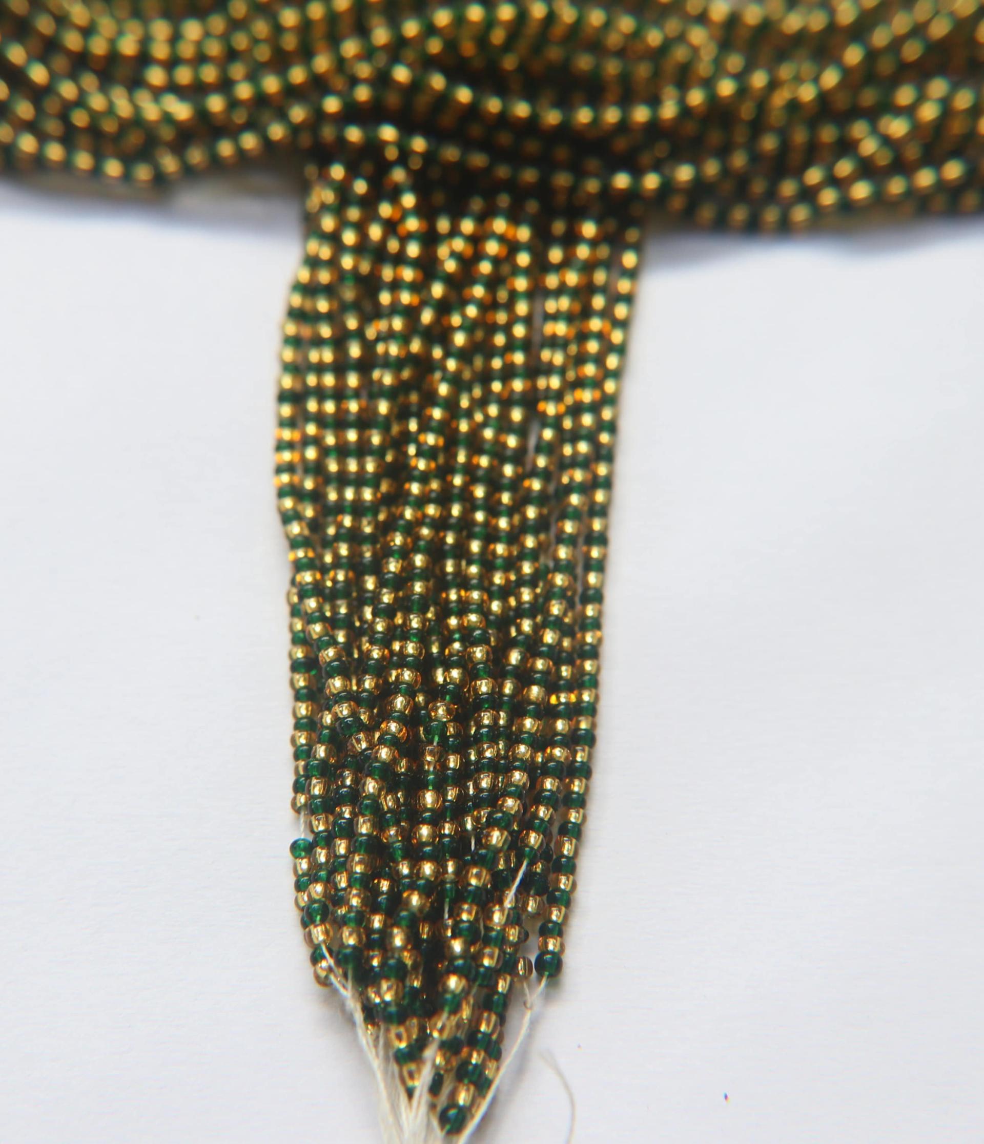 11/0 Czech Seed Bead Hanks Color Transparent Goldline (5 Colors) 45" Full hanks Preciosa Ornella loose beads, mix beads