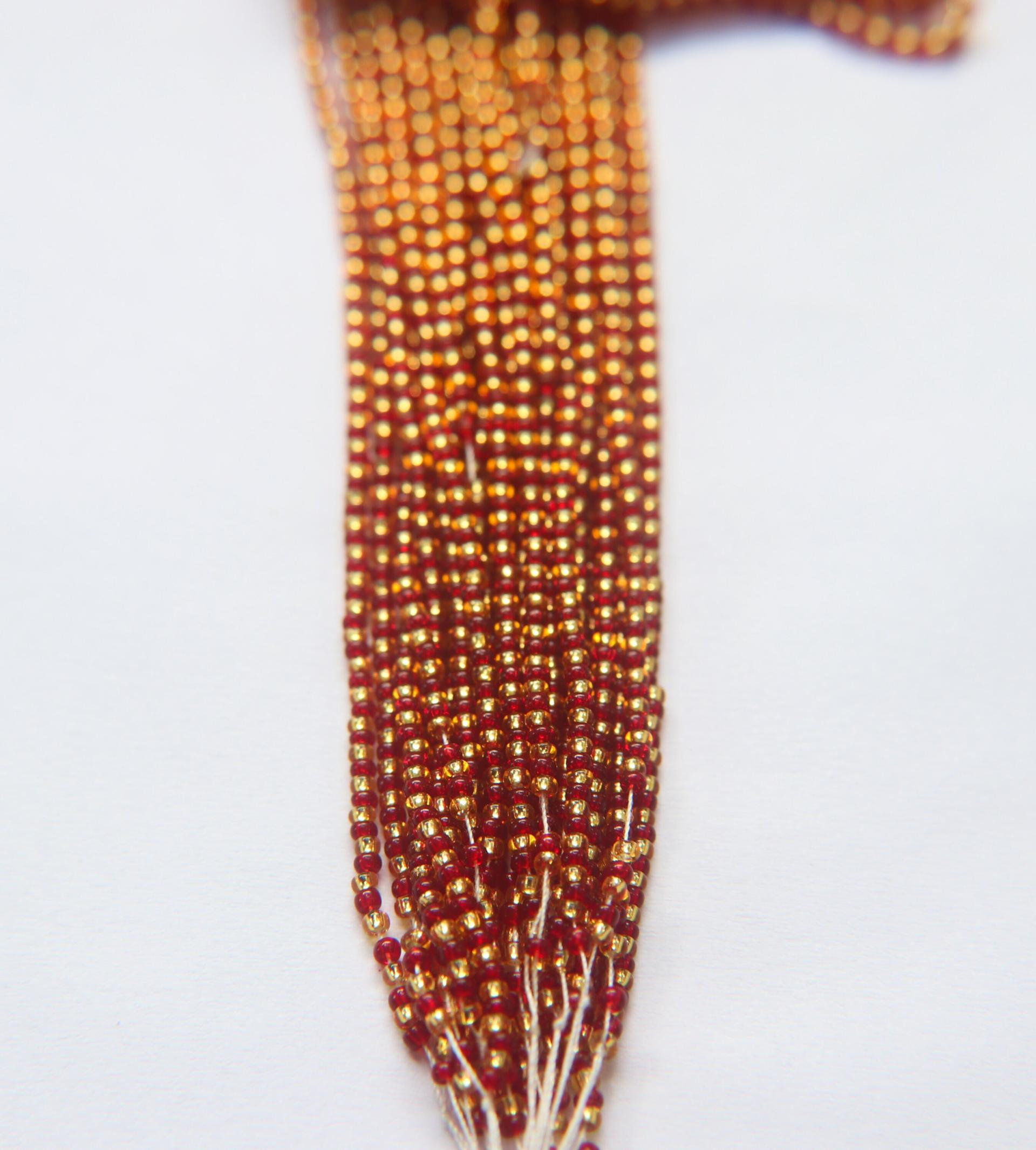 11/0 Czech Seed Bead Hanks Color Transparent Goldline (5 Colors) 45" Full hanks Preciosa Ornella loose beads, mix beads