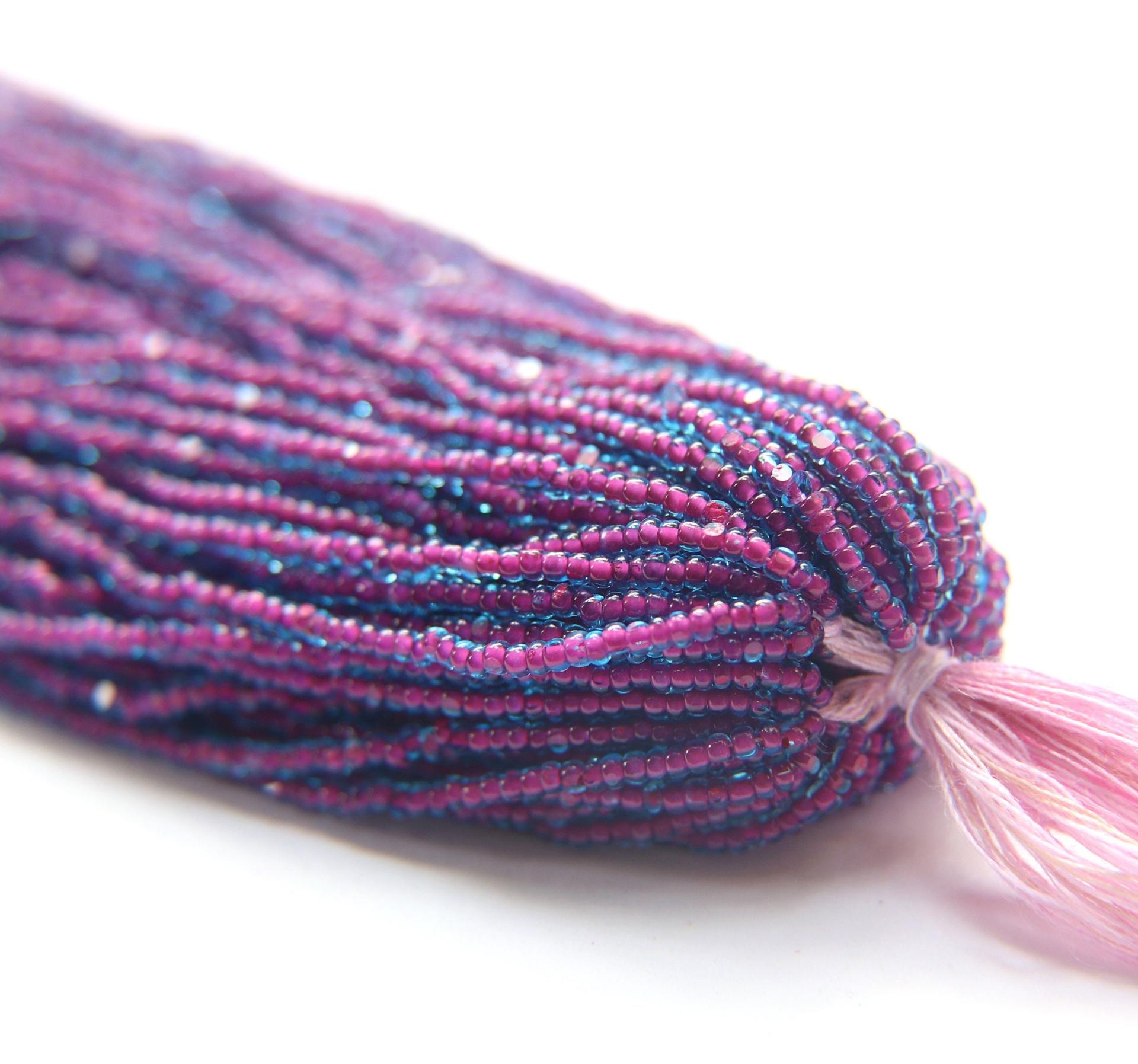 11/0 Hanks Charlotte Cut Beads Aqua Fuchsia Lined 1/5/25/50/100 Hanks 2.0mm jewellery NATIVE rare glass beads, jewelry supply,